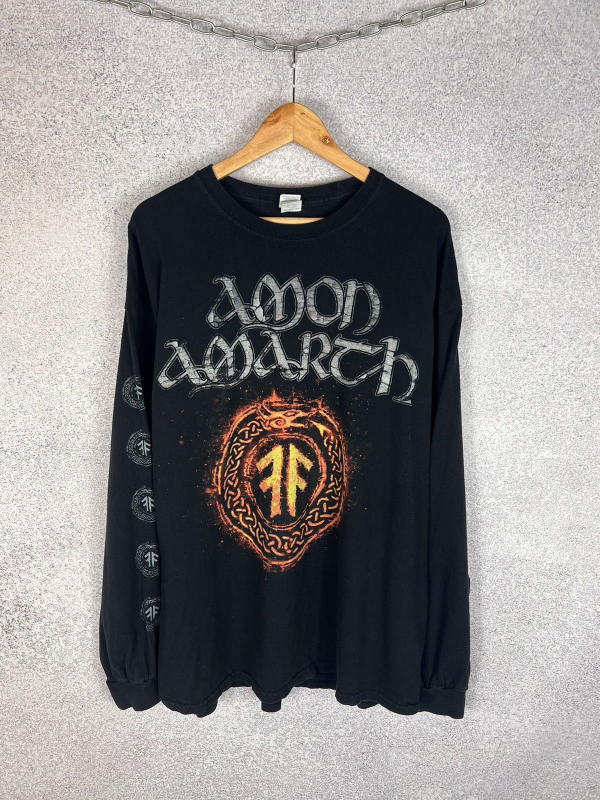 Band Tees Vintage Amon Amarth Rock Metal Band Longsleeve Tee Size US XXL / EU 58 / 5 - 1 Thumbnail