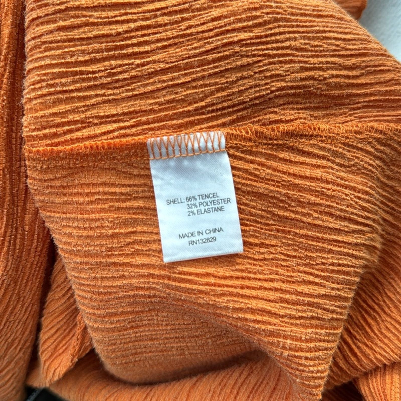 Camila Coelho Camila Coelho Tais Long Sleeve Crinkle Top Orange Small Size S / US 4 / IT 40 - 3 Thumbnail