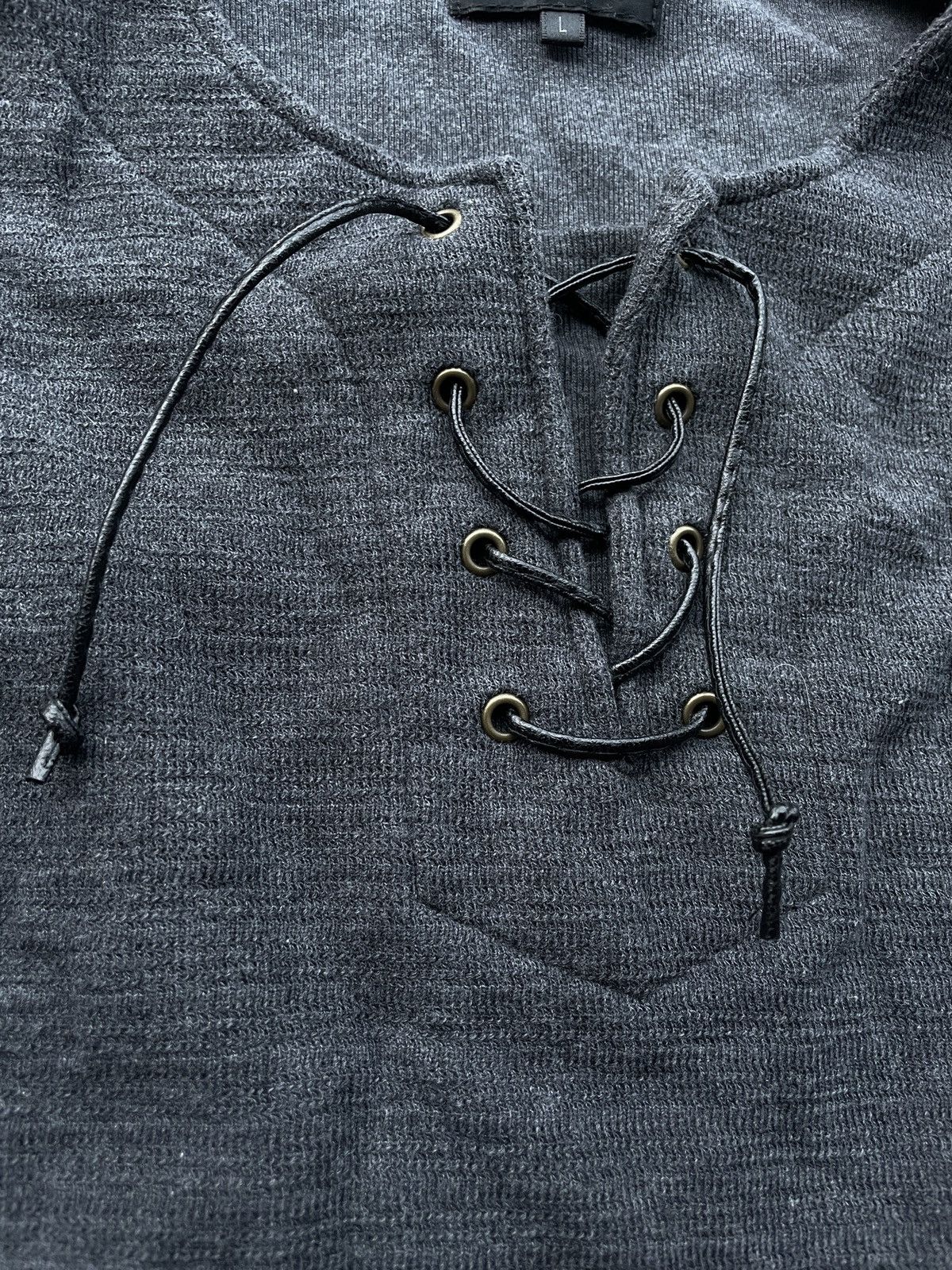 If Six Was Nine 2000s Japanese archive Vkei Lace-up Long Sleeve Tee Y2K Size US M / EU 48-50 / 2 - 5 Thumbnail