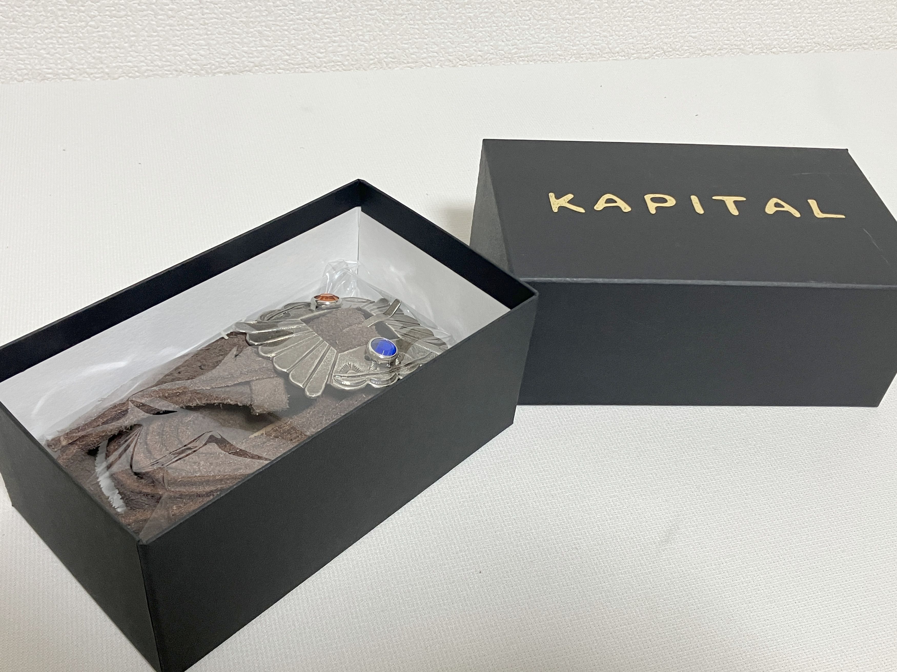 Kapital Kapital Suede Pueblo disco Buckle Belt leather brown new Size ONE SIZE - 4 Thumbnail