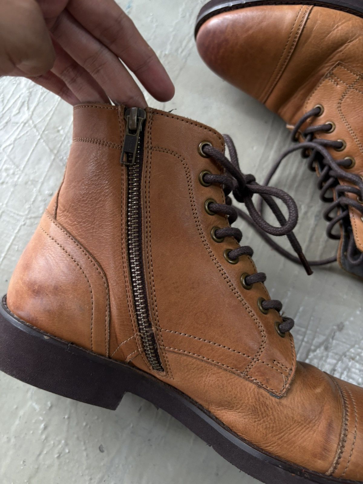Alfredo Bannister Alfredo Bannister Patina Brown Leather Boots Size US 8 / EU 41 - 14 Thumbnail