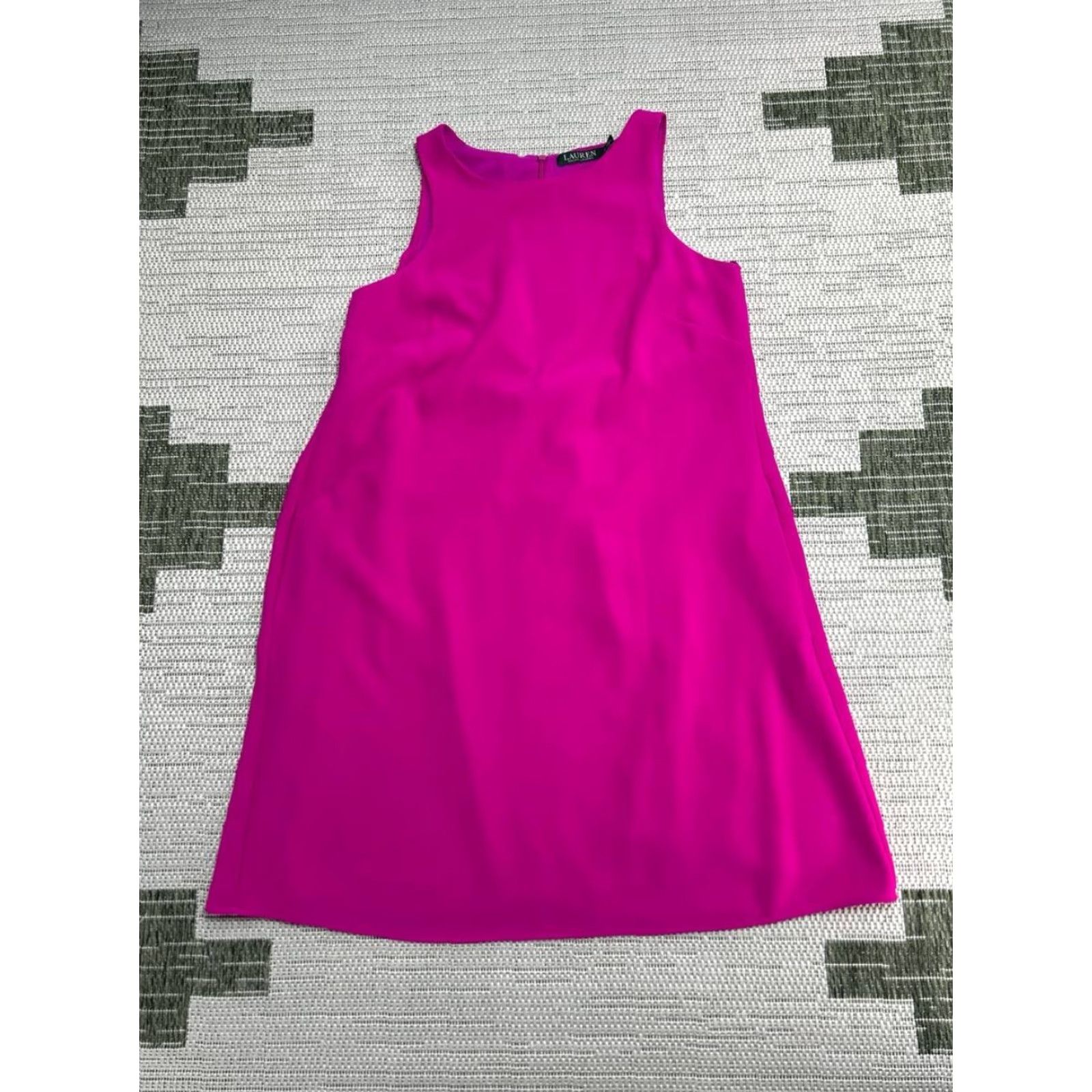 Ralph Lauren Lauren Ralph Lauren Dress Womens 12 Purple Back Zip Round Neck A-Line Classic Size XL / US 12-14 / IT 48-50 - 2 Thumbnail