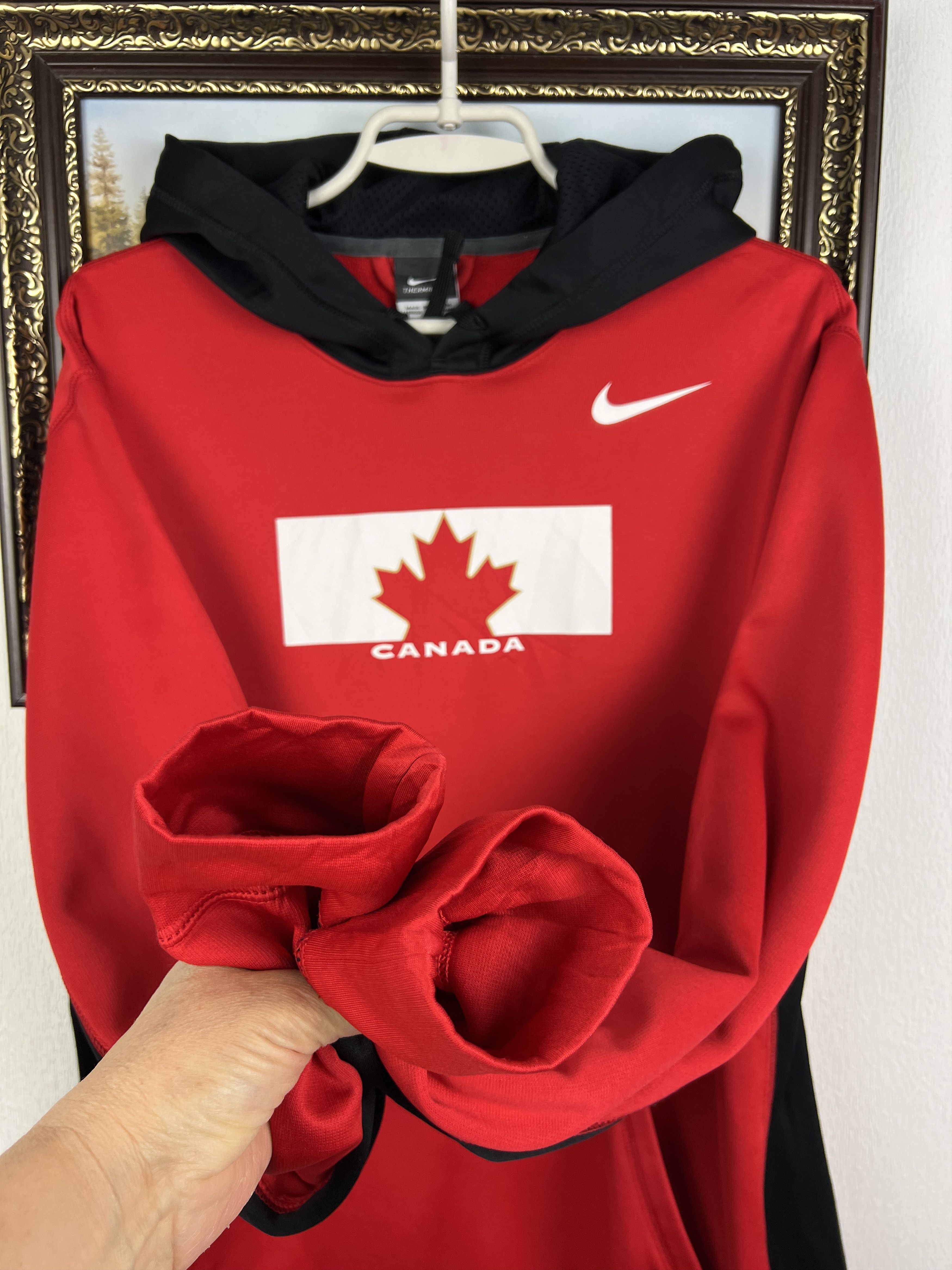 Nike Vintage Nike Canada Ice Hockey Hoodie Jacket Track Top Rare Size US M / EU 48-50 / 2 - 6 Thumbnail