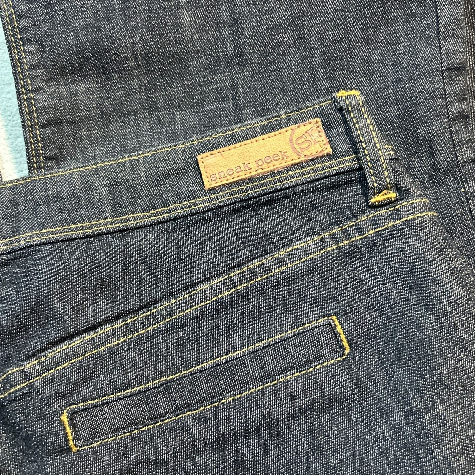 JNCO DeadStock Dojo Style Jeans Womens 13 33x33 Hamilton Wide Leg Size 33" - 2 Thumbnail