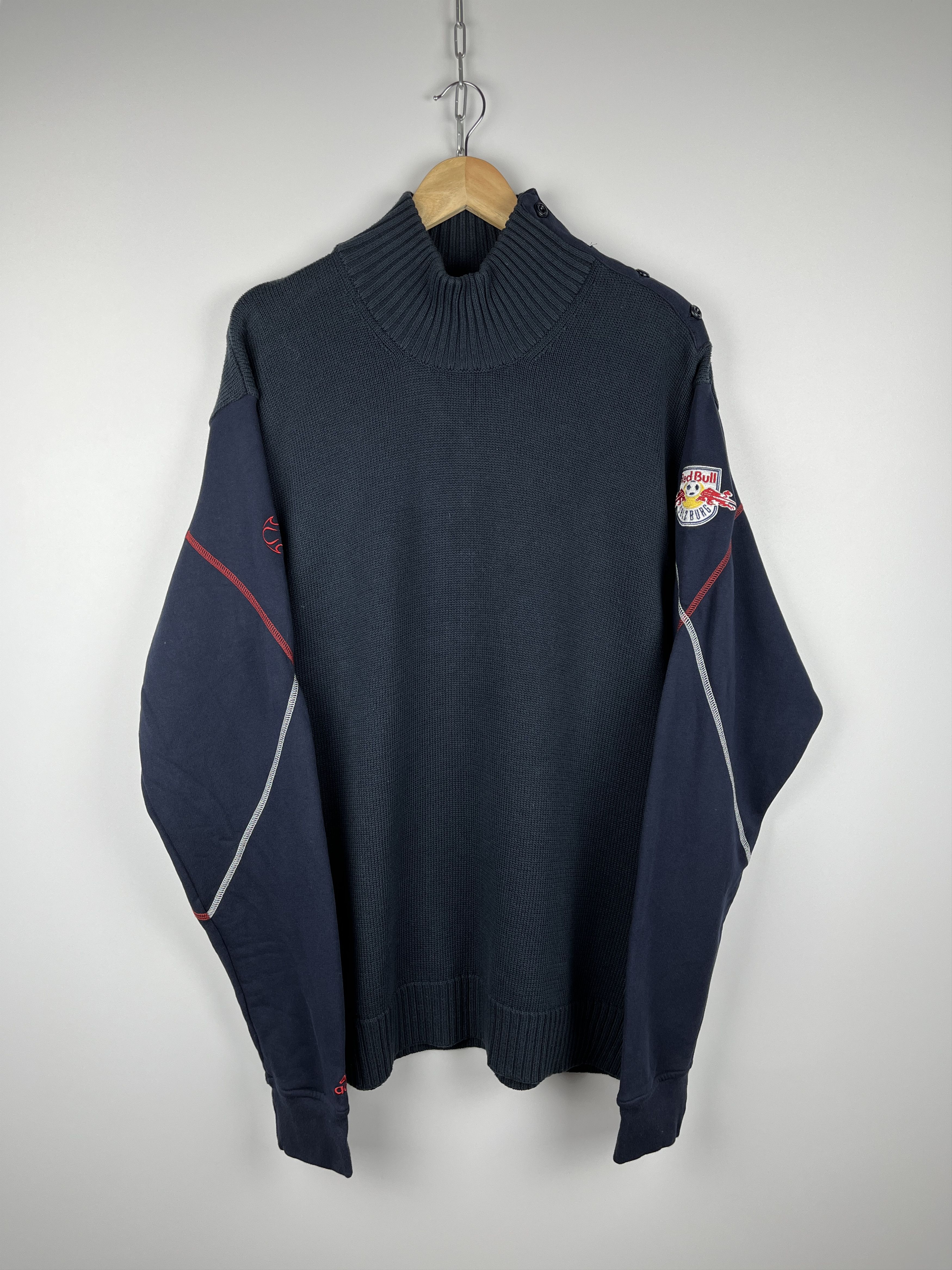 Vintage 00's Adidas Red Bull Salzburg Y2K Turtleneck Sweater