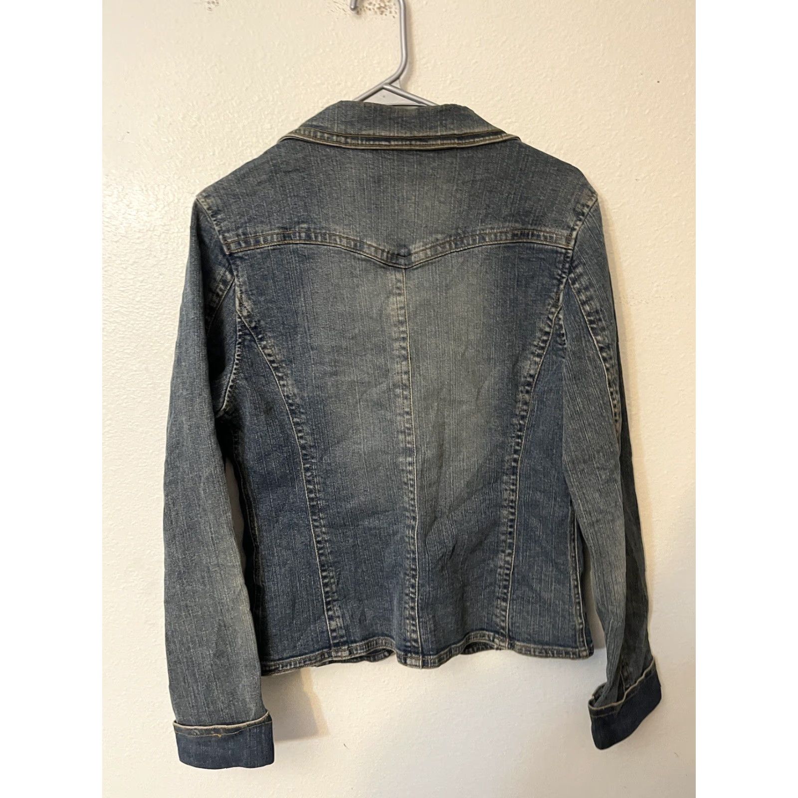 Vintage VINTAGE Union Bay Women’s Denim Jacket Short Blue 100% Cotton 90s Distressed Casual Jacket Womens L Size L / US 10 / IT 46 - 2 Thumbnail