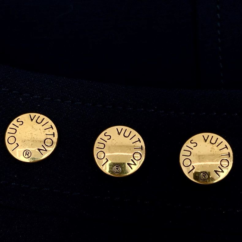 Louis Vuitton Louis Vuitton Casual wool skirt with gold buttons in black Size 37" - 5 Thumbnail