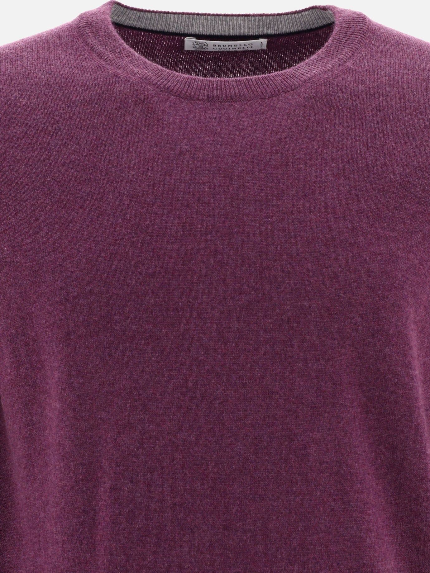 Brunello Cucinelli o1w1db10425 Cashmere Sweater in Purple Size US L / EU 52-54 / 3 - 3 Thumbnail