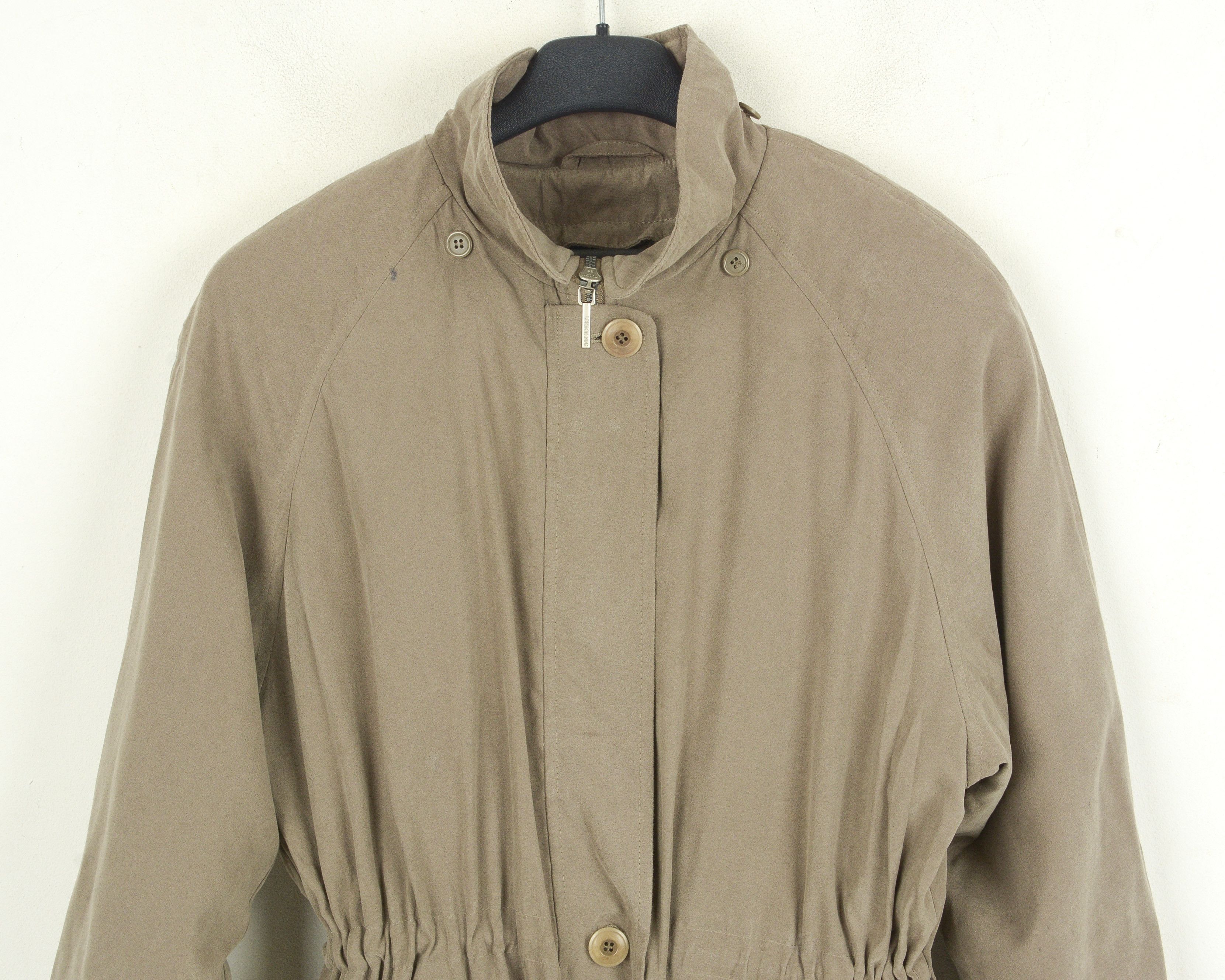 London Fog Womens M pet Trench Coat Raincoat Jacket Beige Size M / US 6-8 / IT 42-44 - 2 Thumbnail