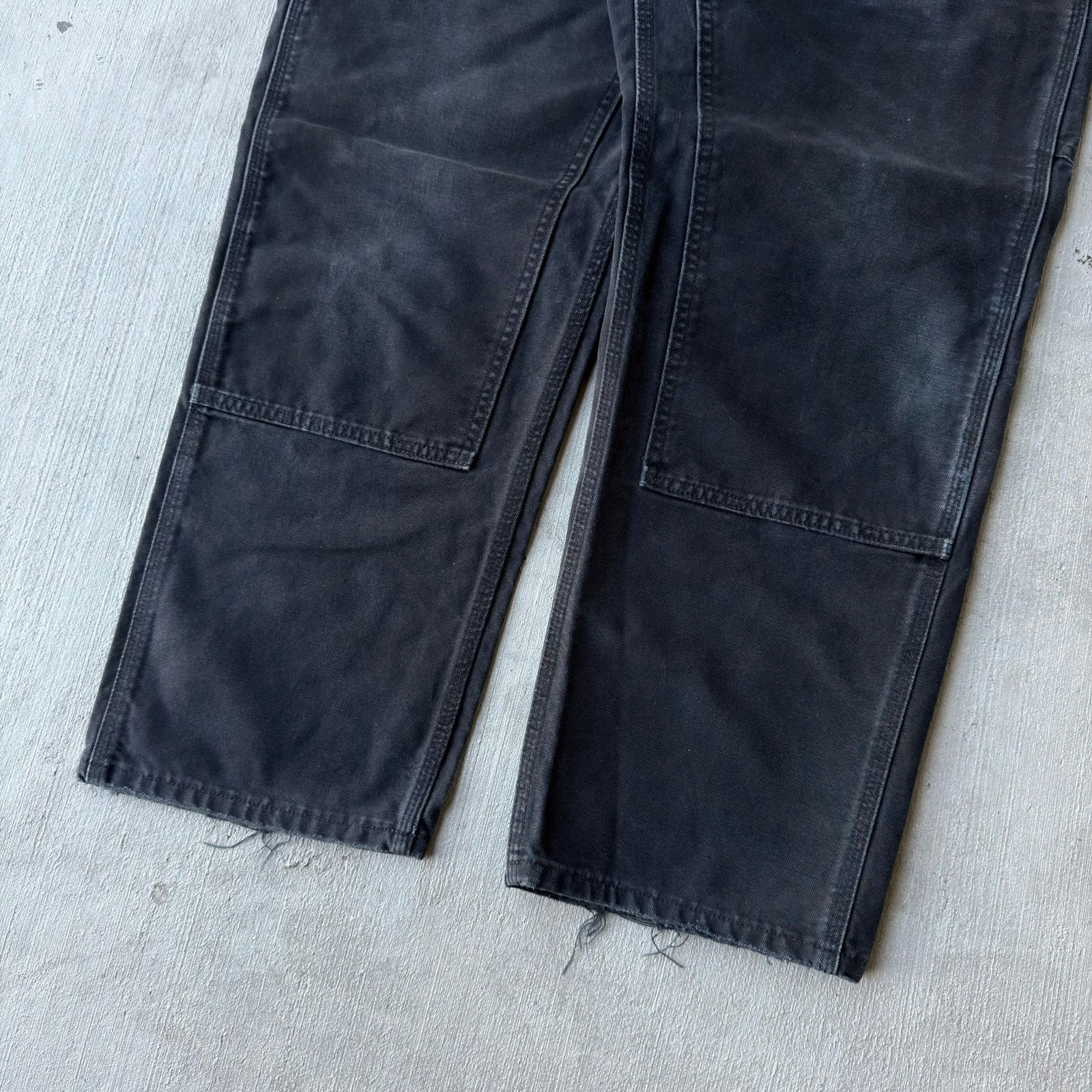 Carhartt × Vintage Carhartt faded black double knee work wear carpenter pants Size US 35 - 3 Thumbnail