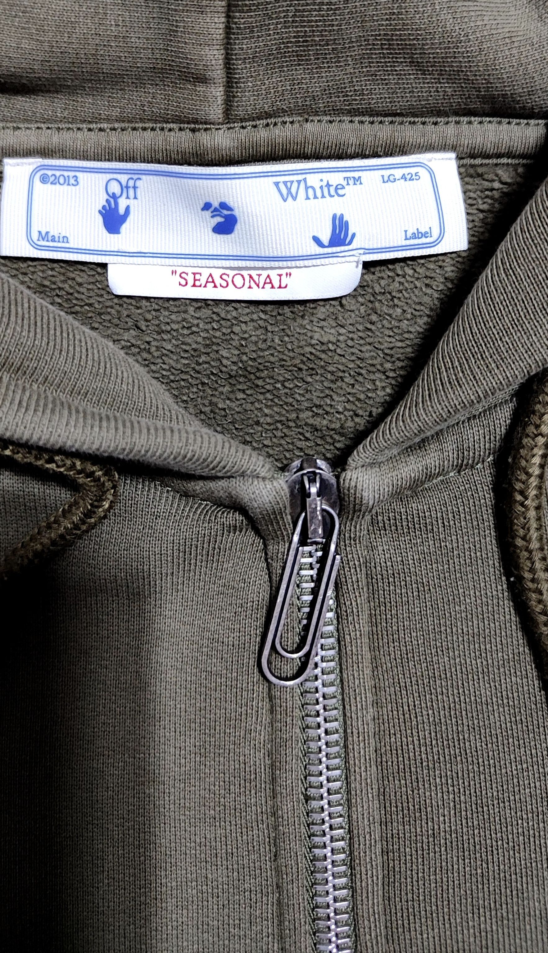 Off-White Off-White Rubber Arrow Diag Tab Print Zip Hoodie Size US M / EU 48-50 / 2 - 8 Thumbnail
