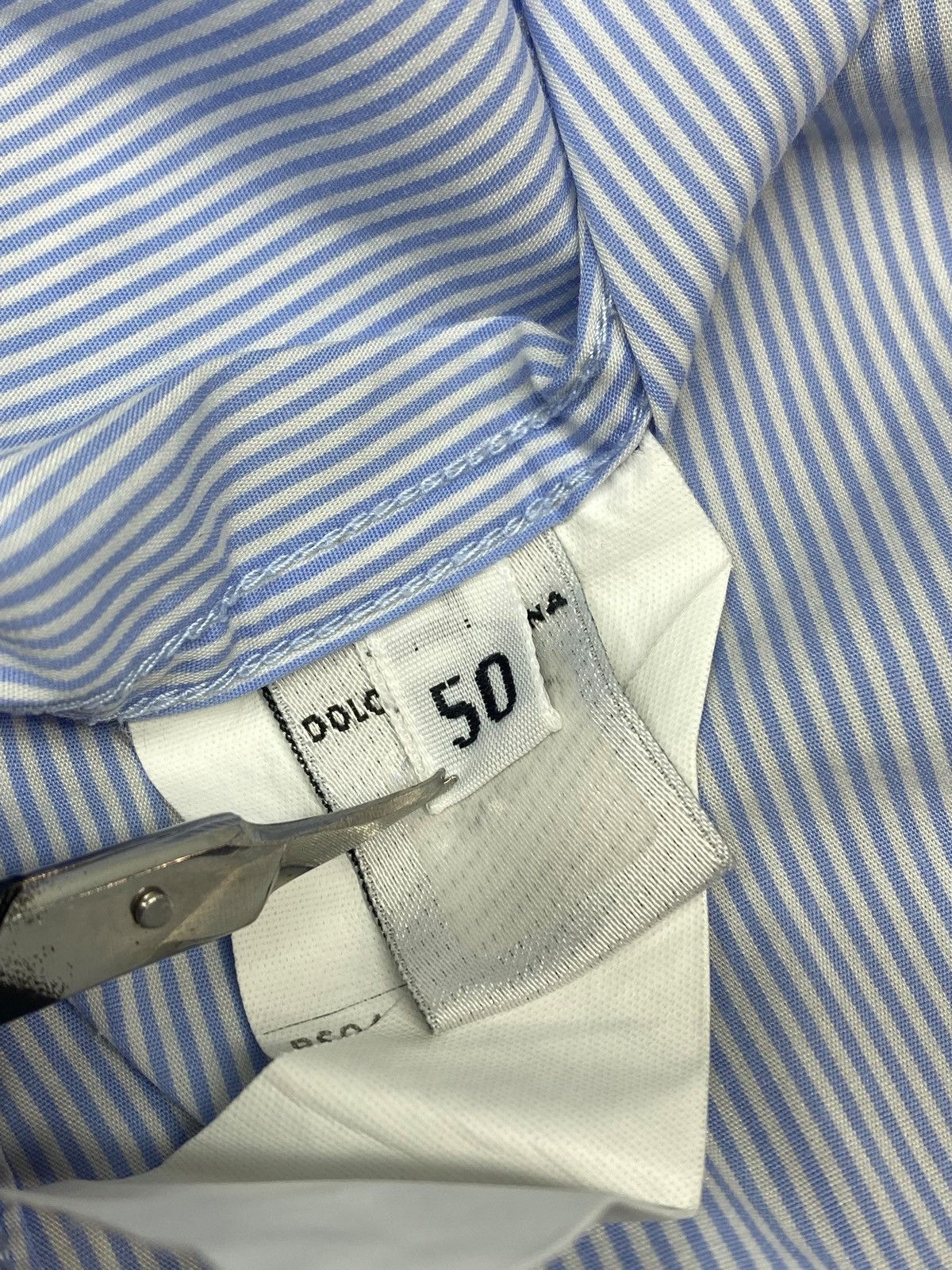 Dolce & Gabbana Dolce & Gabbana Blue White Pinstripe Dress Shirt Slim Fit Size US M / EU 48-50 / 2 - 23 Thumbnail