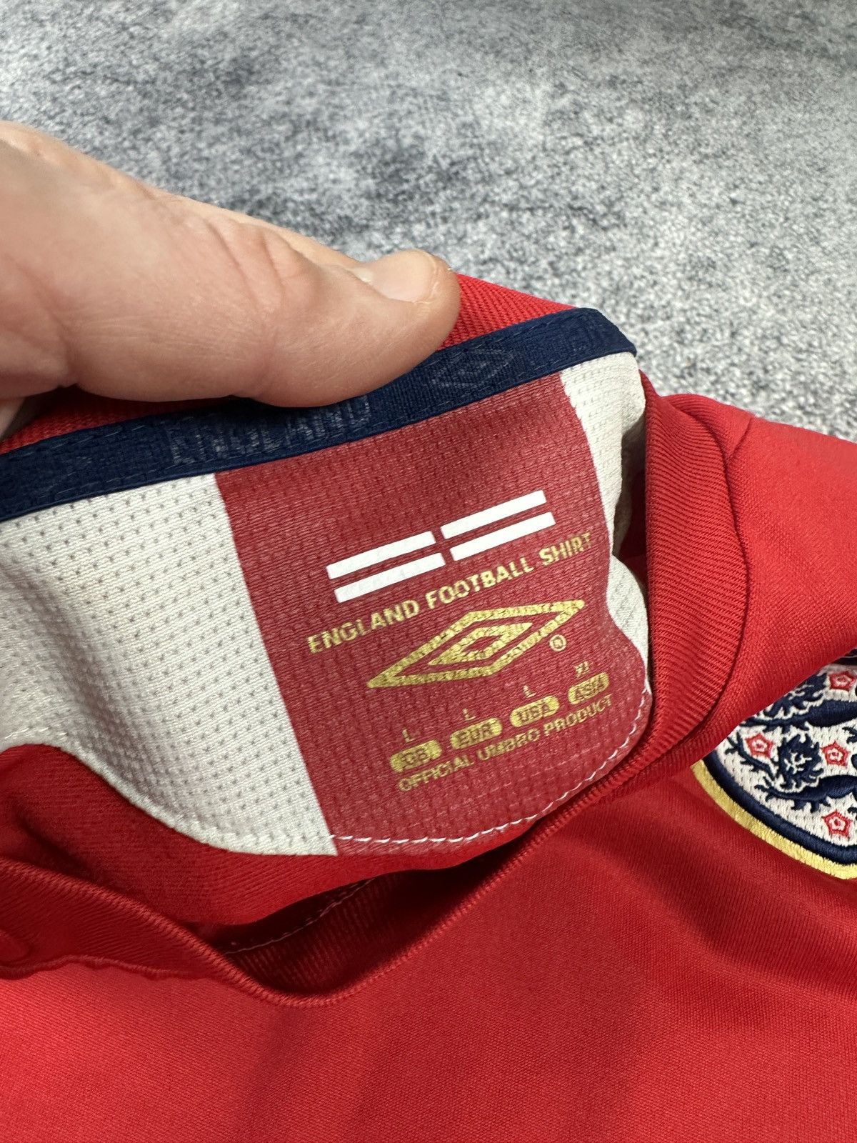 Umbro Vintage Umbro England J.Cole 11 soccer jersey very rare L Size US L / EU 52-54 / 3 - 4 Thumbnail