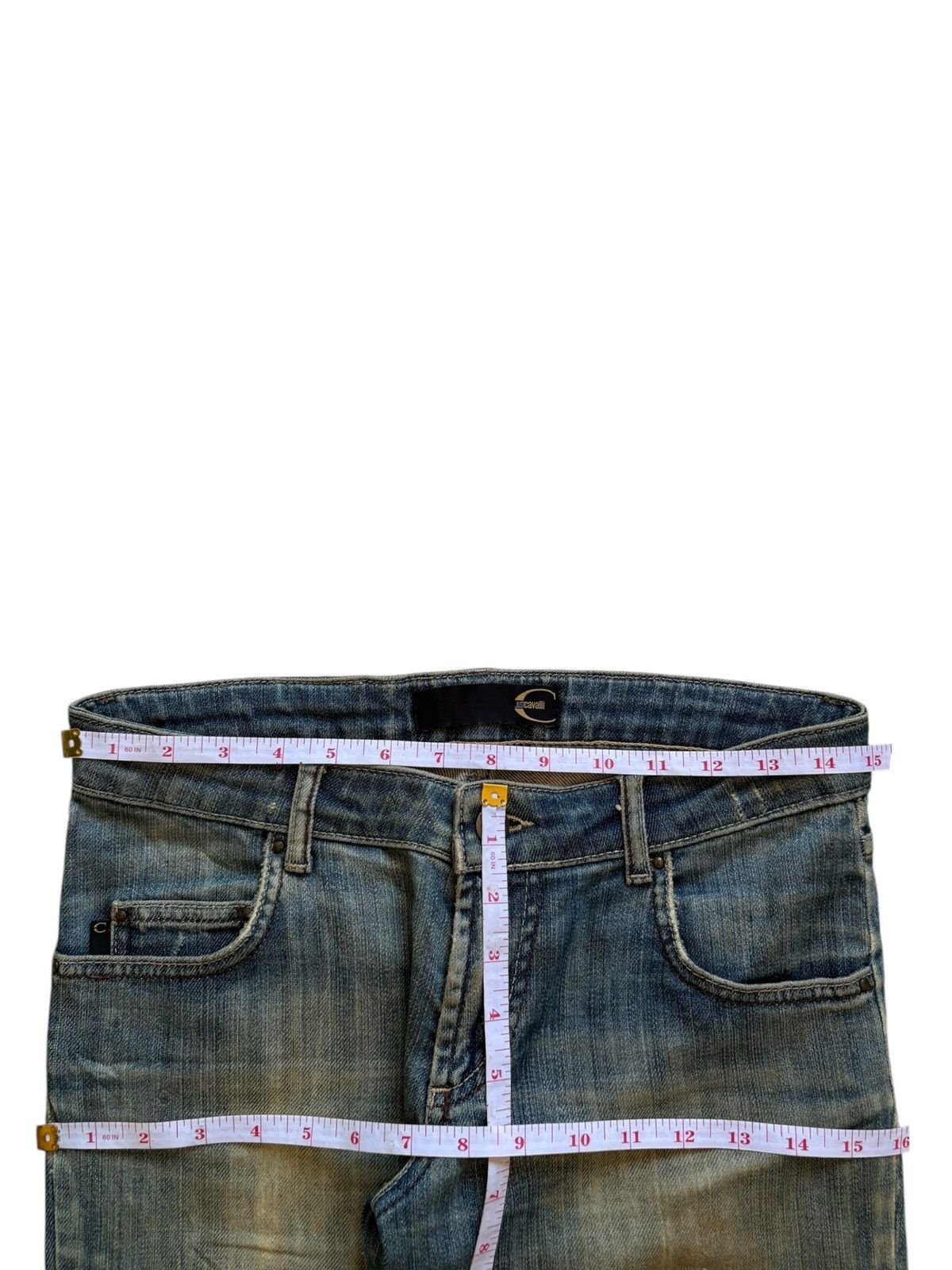Just Cavalli Vintage Just Cavalli Mud Wash Embellished Distressed Jeans Size 30" / US 8 / IT 44 - 13 Thumbnail