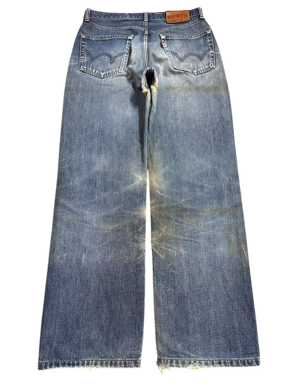 Edwin Vintage Edwin 503z Blue Faded Wash Distress Baggy Jeans Size US 31 - 2 Thumbnail