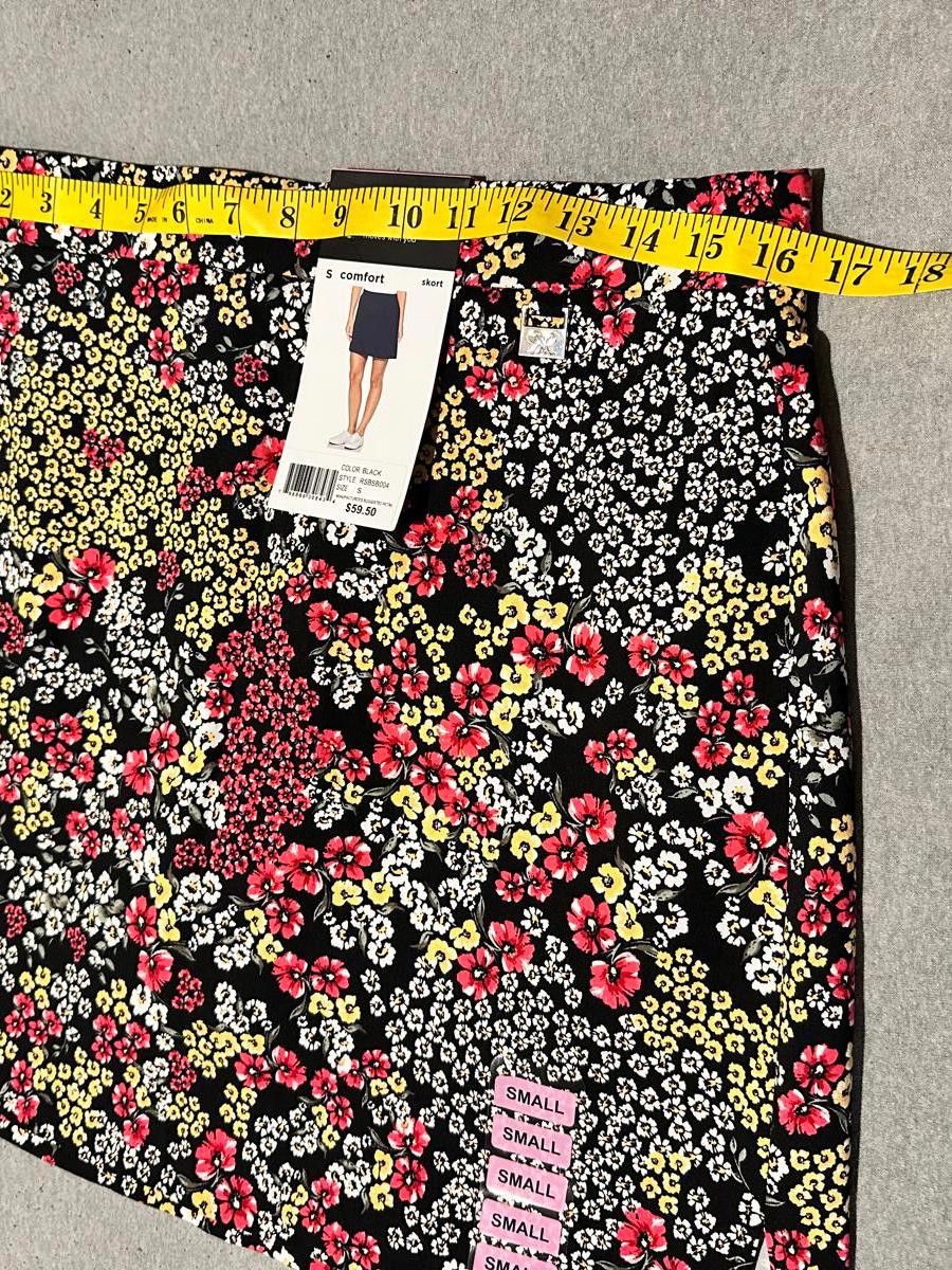 Other Women's Black Floral Skirt with Inner Shorts - Size S Size 28" / US 6 / IT 42 - 6 Thumbnail