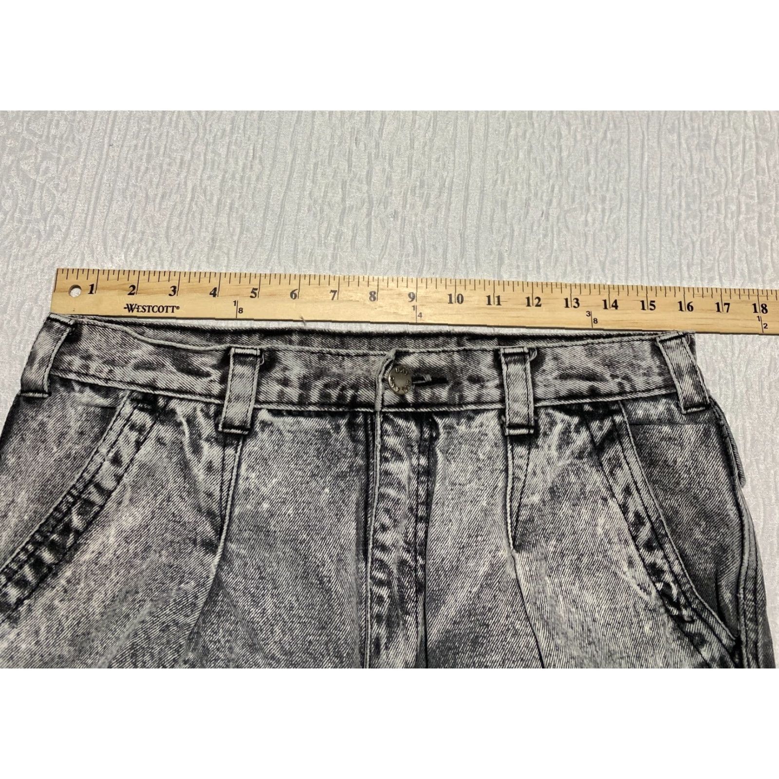 Vintage VINTAGE Milano Bay Cargo Jeans Women's 34 Gray Acid Wash 80s Grunge 100% Cotton Denim Jeans Womens Size 24" / US 00 / IT 34 - 3 Thumbnail