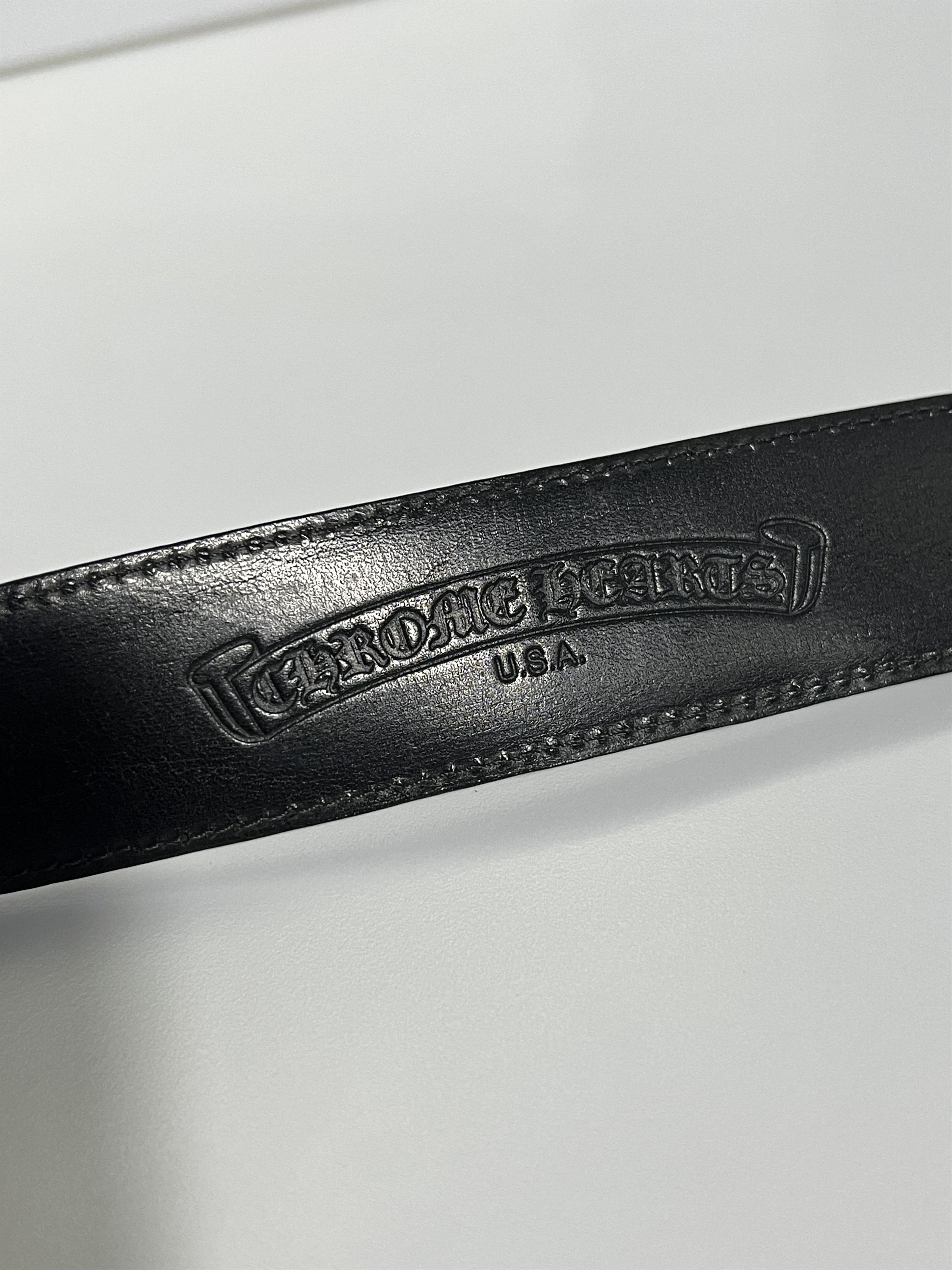 Chrome Hearts Chrome Hearts Leather Belt Size 30 Silver Buckle Size 30 - 10 Thumbnail