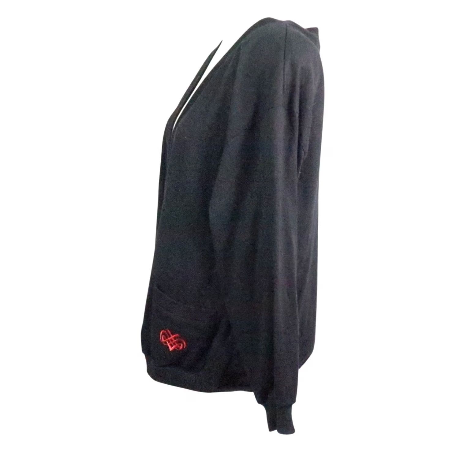 Gloria Vanderbilt VINTAGE Gloria Vanderbilt Black Cotton Sweater Cardigan M 80s Womens Size M / US 6-8 / IT 42-44 - 2 Thumbnail