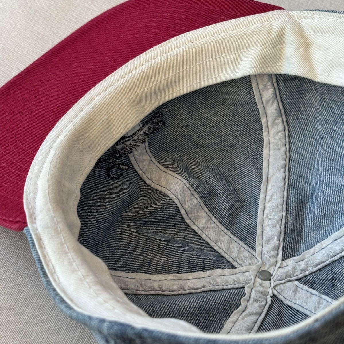 Supreme SUPREME DENIM 6 PANEL CAP CURSIVE LOGO EMBROIDERED Size ONE SIZE - 11 Thumbnail