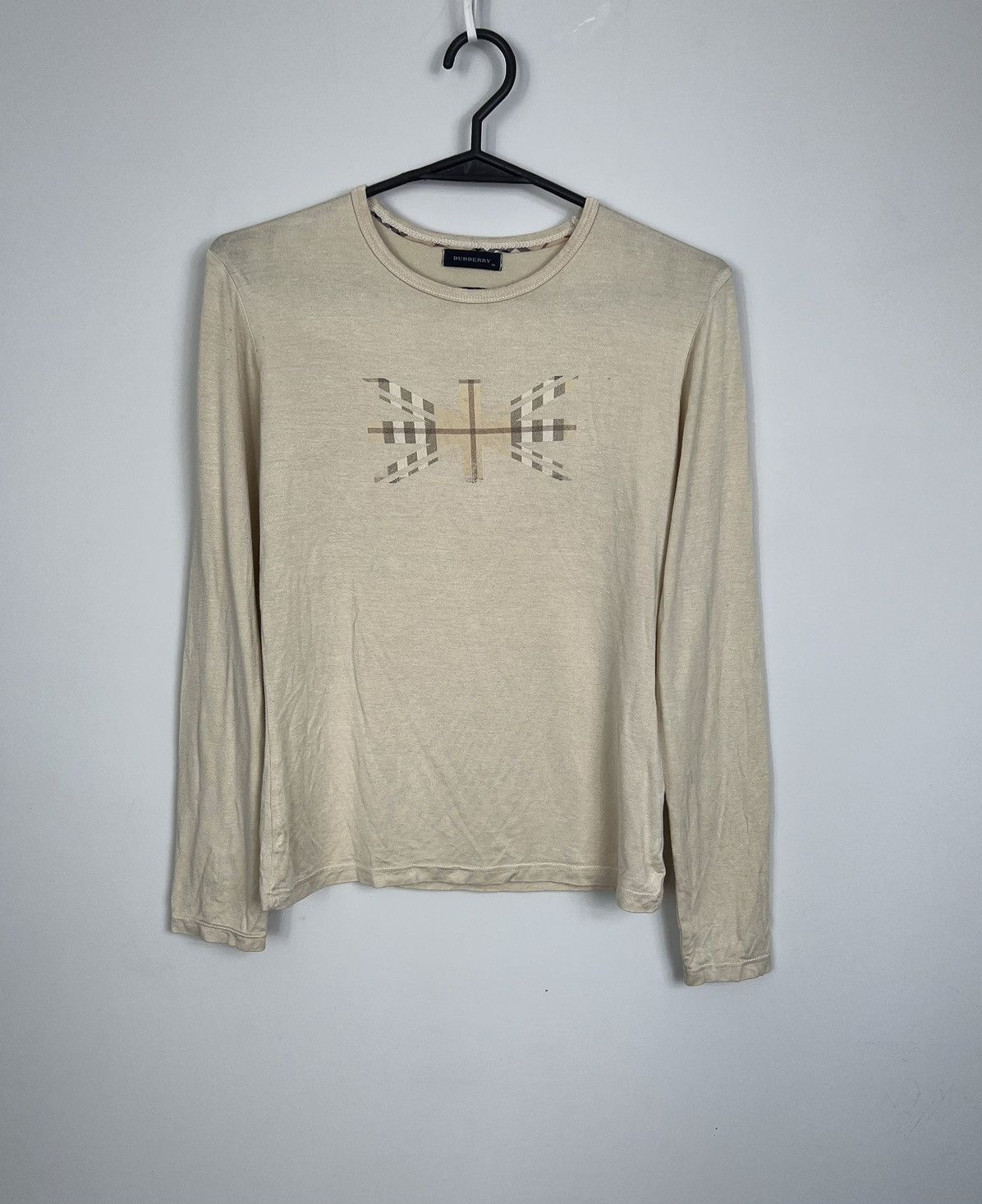 Nirvana × Vintage Longsleeve Burberry big logo flag Size XS / US 0-2 / IT 36-38 - 1 Thumbnail