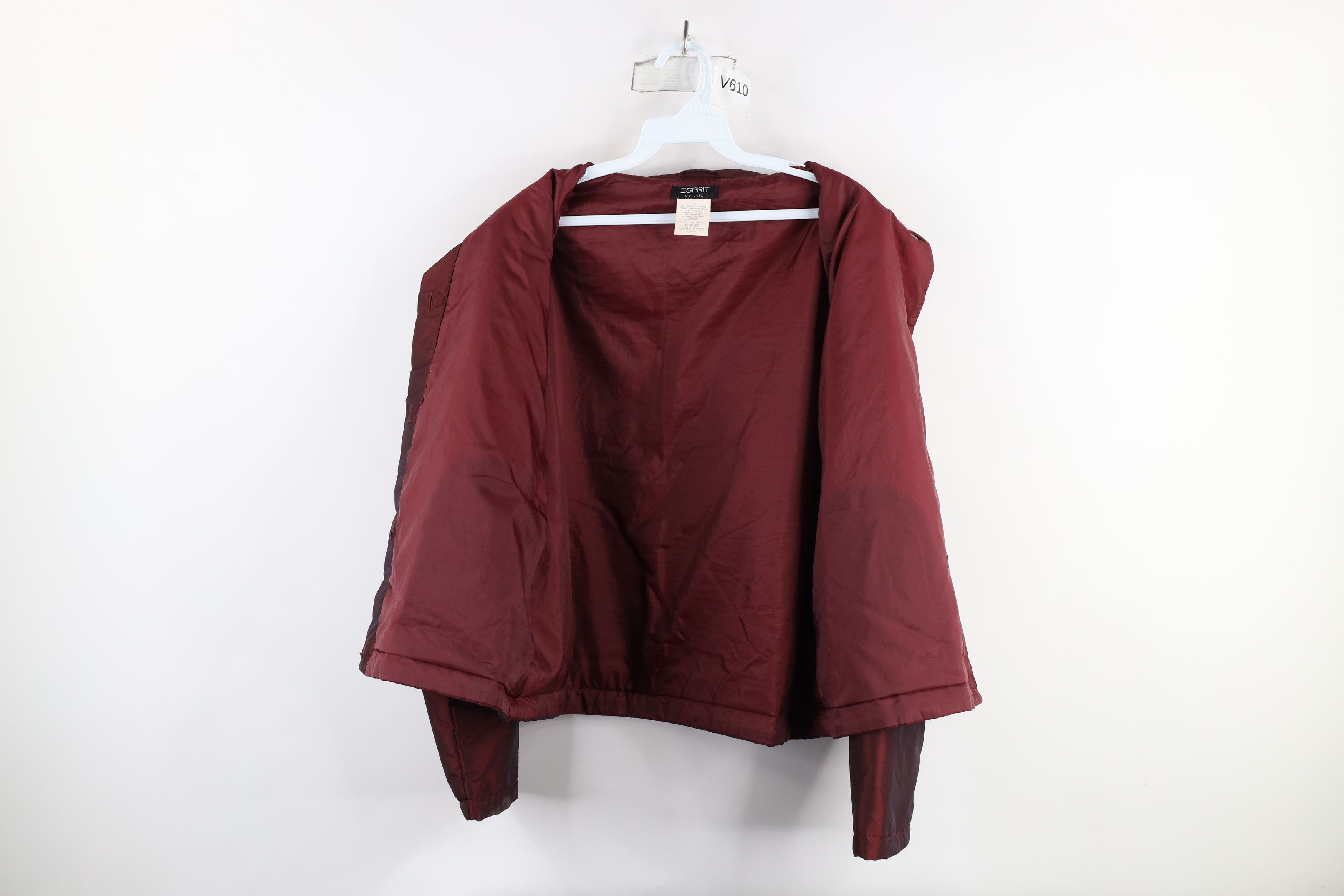 Esprit × Vintage Vintage 90s Esprit Blank Chromatic Full Button Jacket Red Size L / US 10 / IT 46 - 8 Thumbnail