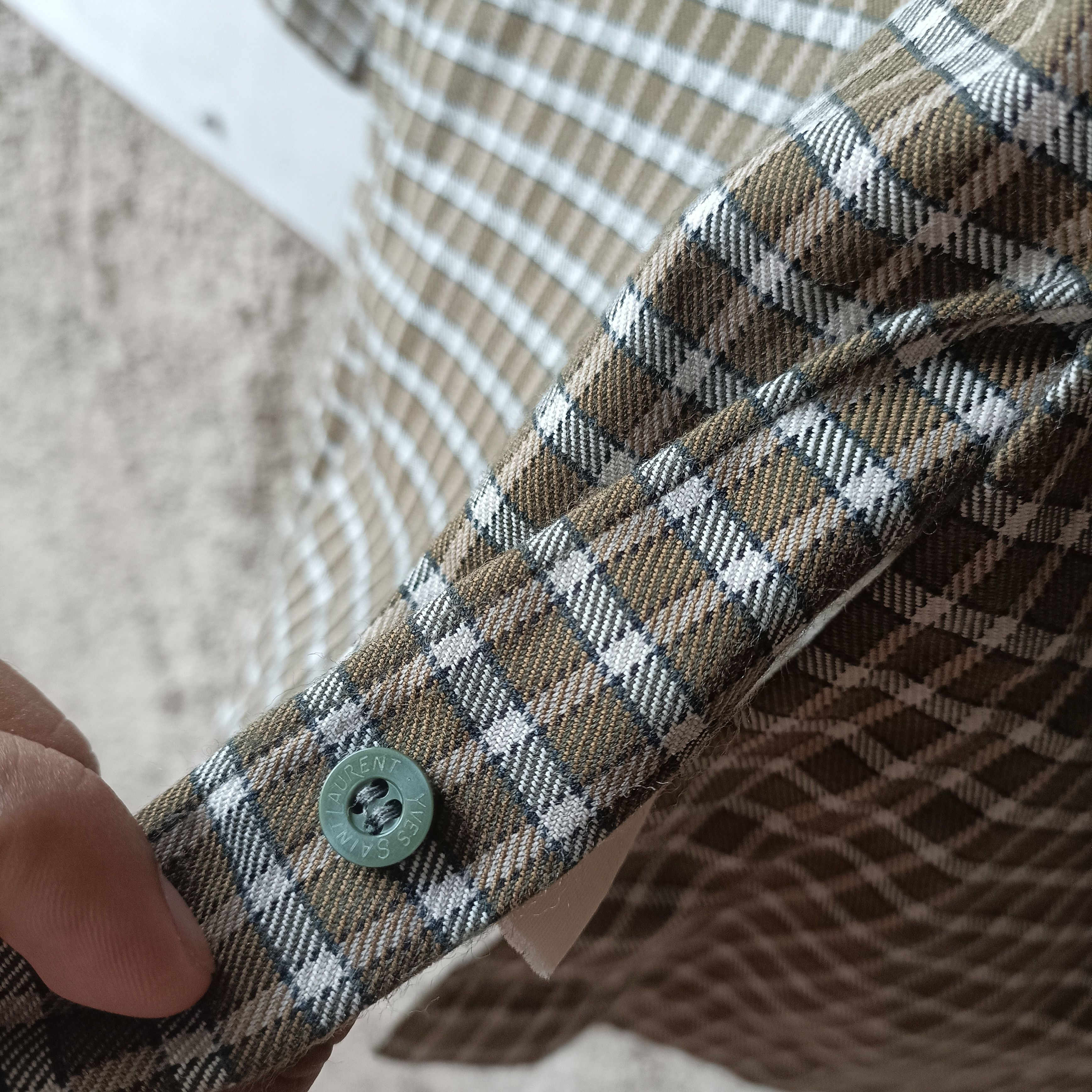 Yves Saint Laurent Vtg Yves Saint Laurent Checkered Plaid flannel Shirt Size US M / EU 48-50 / 2 - 6 Thumbnail