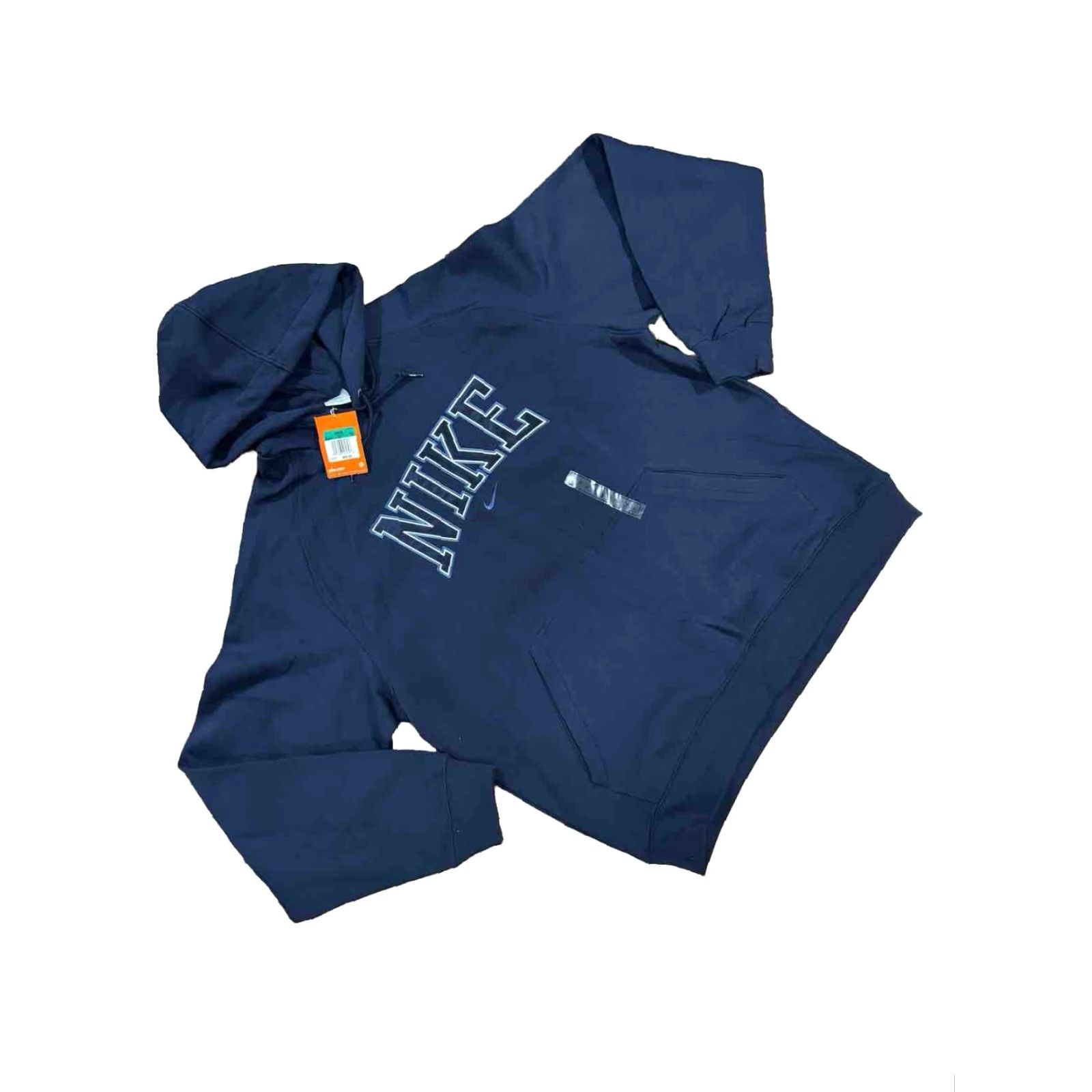 Nike VINTAGE Nike Spellout Logo Pullover Hoodie Mens XL Navy Blue Deadstock 2007 Size US XL / EU 56 / 4 - 3 Thumbnail