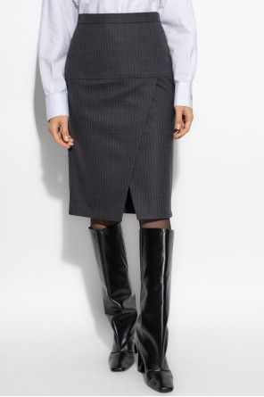 Fendi o1s1wg110226 Midi Skirt in Dark Gray Size 25" / US 0 / IT 36 - 2 Thumbnail