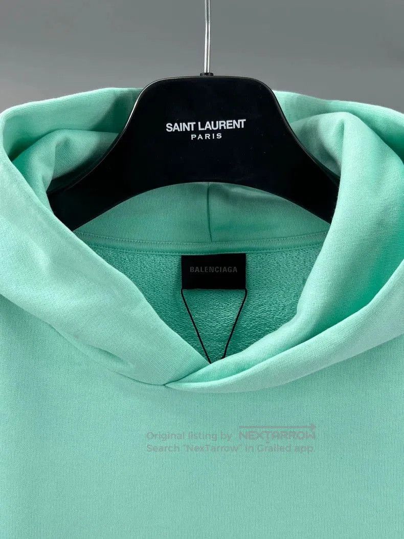 Balenciaga Balenciaga Men's Green Cotton Hoodie. Size US S / EU 44-46 / 1 - 2 Thumbnail
