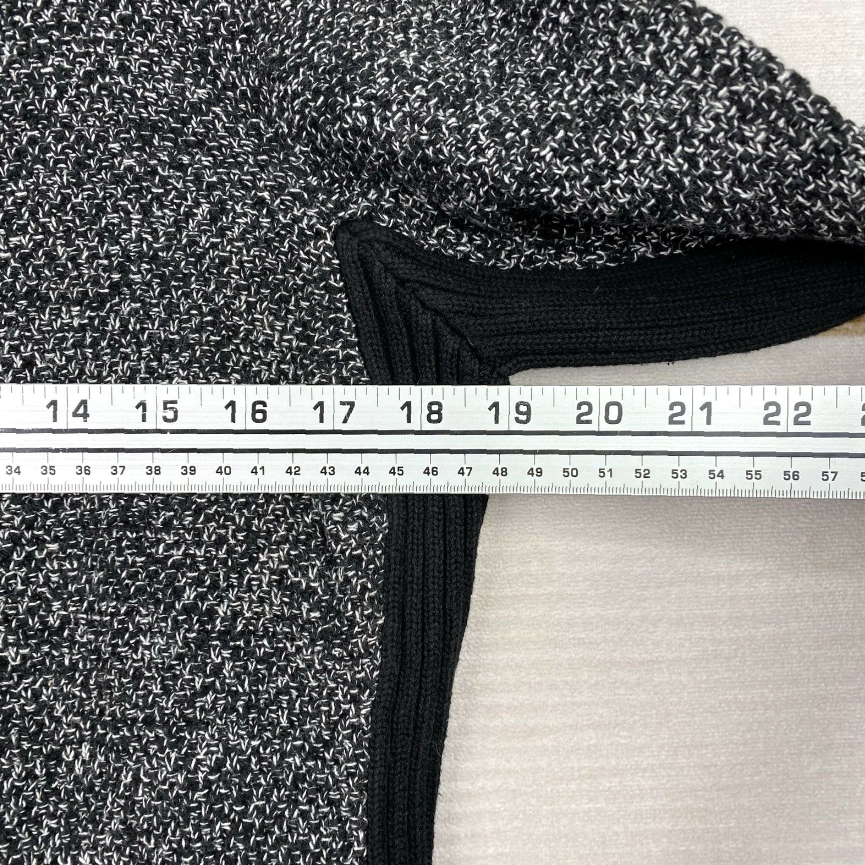 Loft LOFT Cardigan Sweater Womens L Black 100% Cotton Full Zip Zipper Tweed Speckled Size L / US 10 / IT 46 - 6 Thumbnail