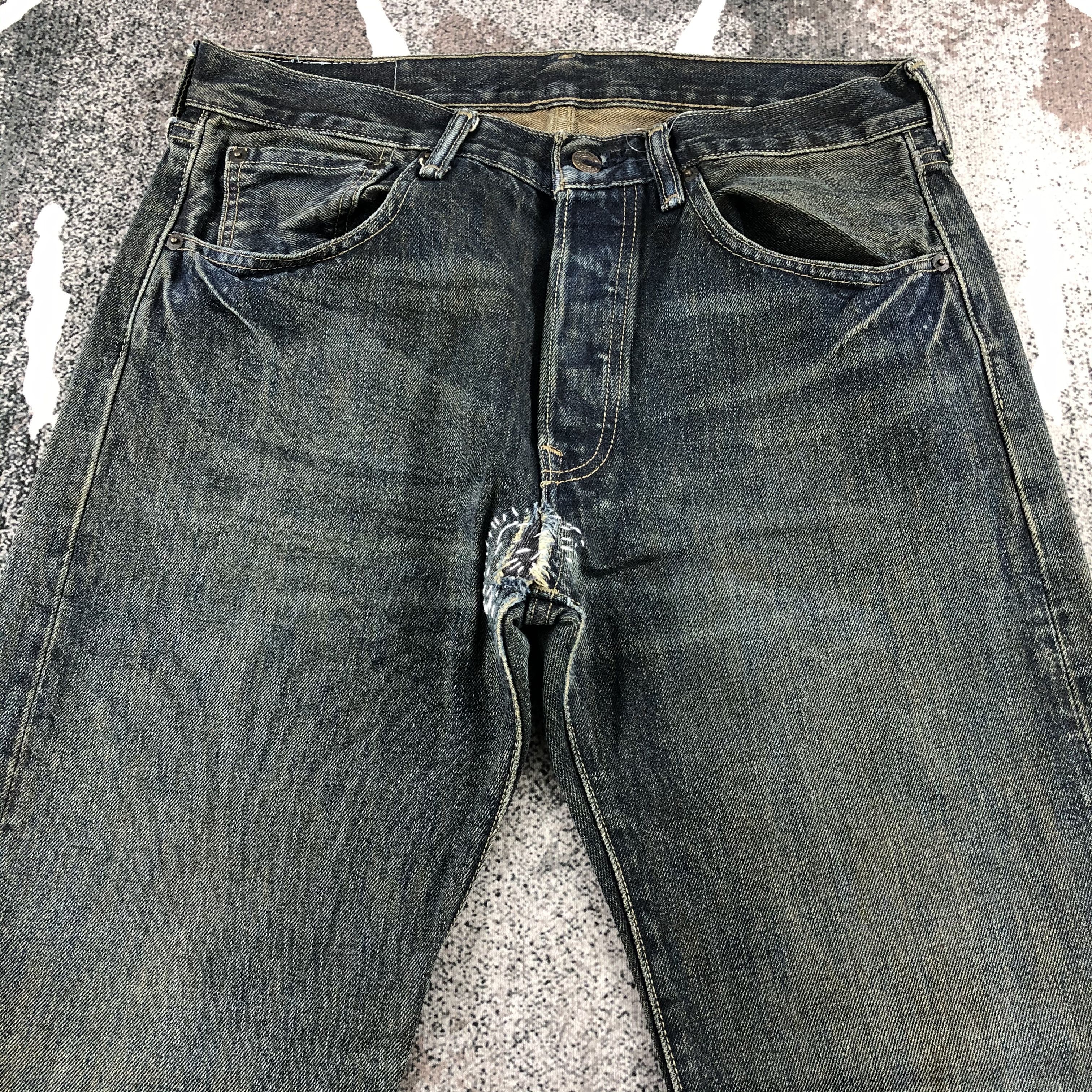 Levi's Vintage Levis 501 Jeans Rusty Blue Denim KJ723 Size US 31 - 3 Thumbnail