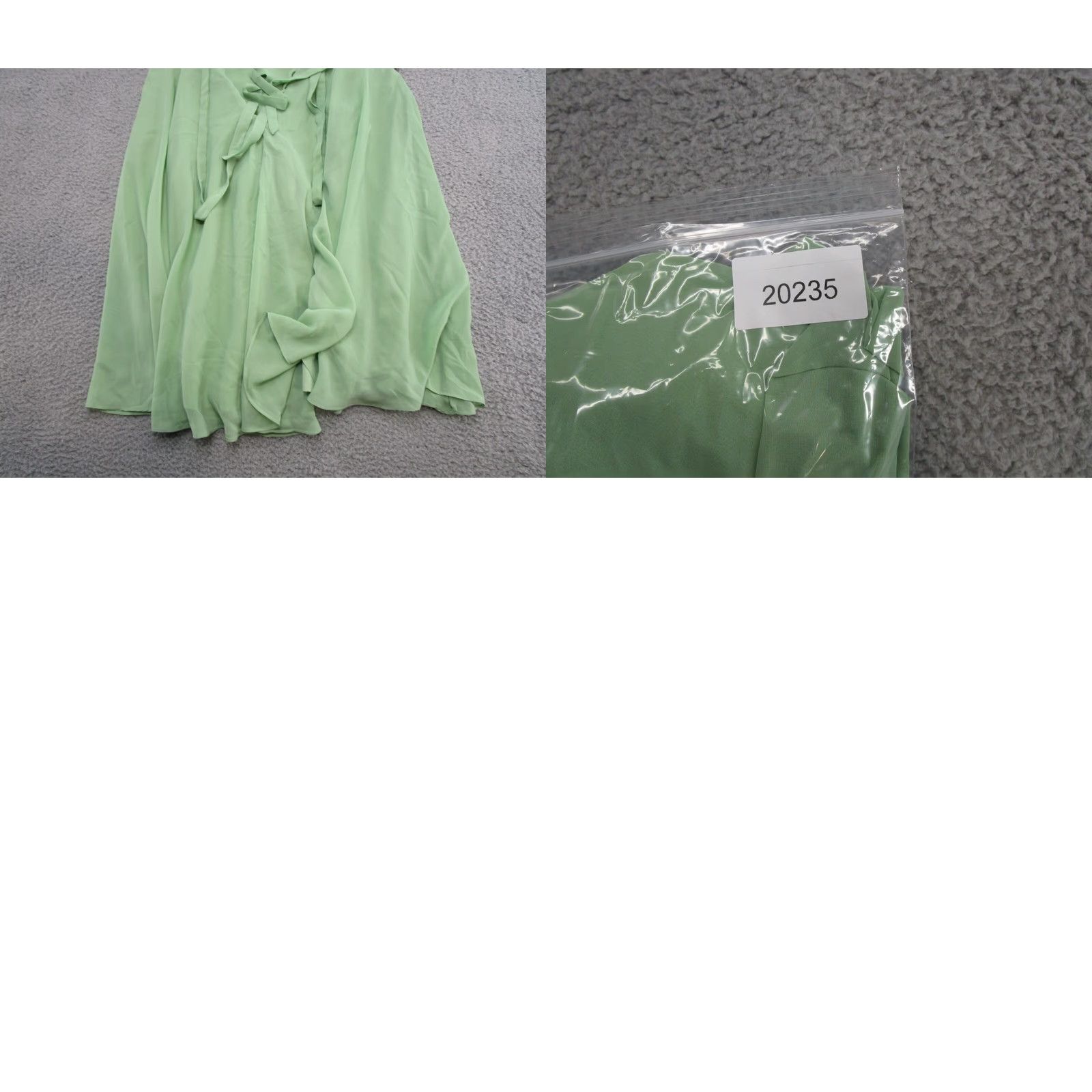 Vintage Lavetir Lace Up Back Sleeveless Mint Green Dress Women's Size 12 Lace Ball Gown Night Formal Wedding Party Cocktail Short Dress Women Size XL / US 12-14 / IT 48-50 - 9 Thumbnail