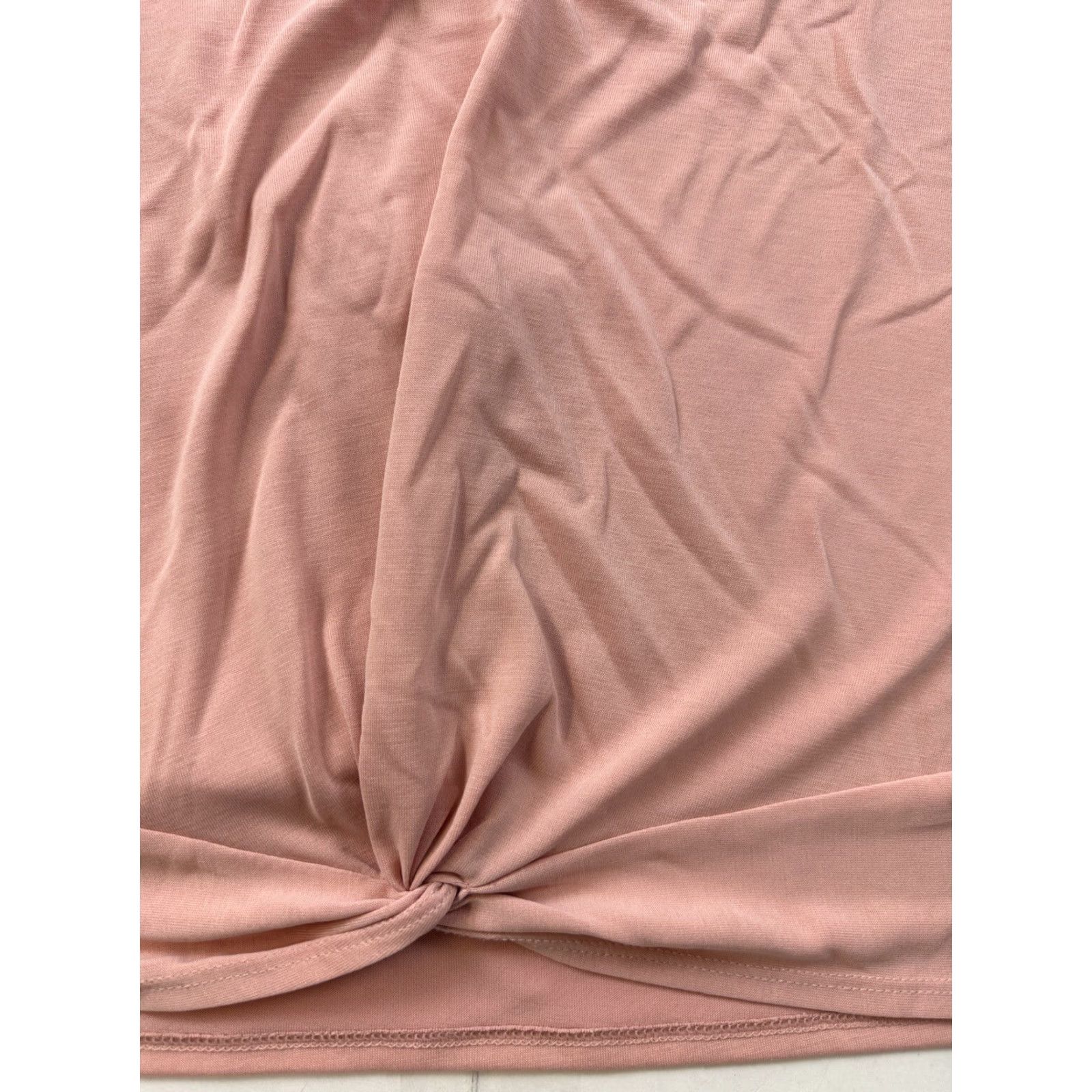 Banana Republic Banana Republic Shirt Womens Medium Pink Sandwash Modal Knot Hem T-Shirt Casual Chic Short Sleeve Size M / US 6-8 / IT 42-44 - 2 Thumbnail