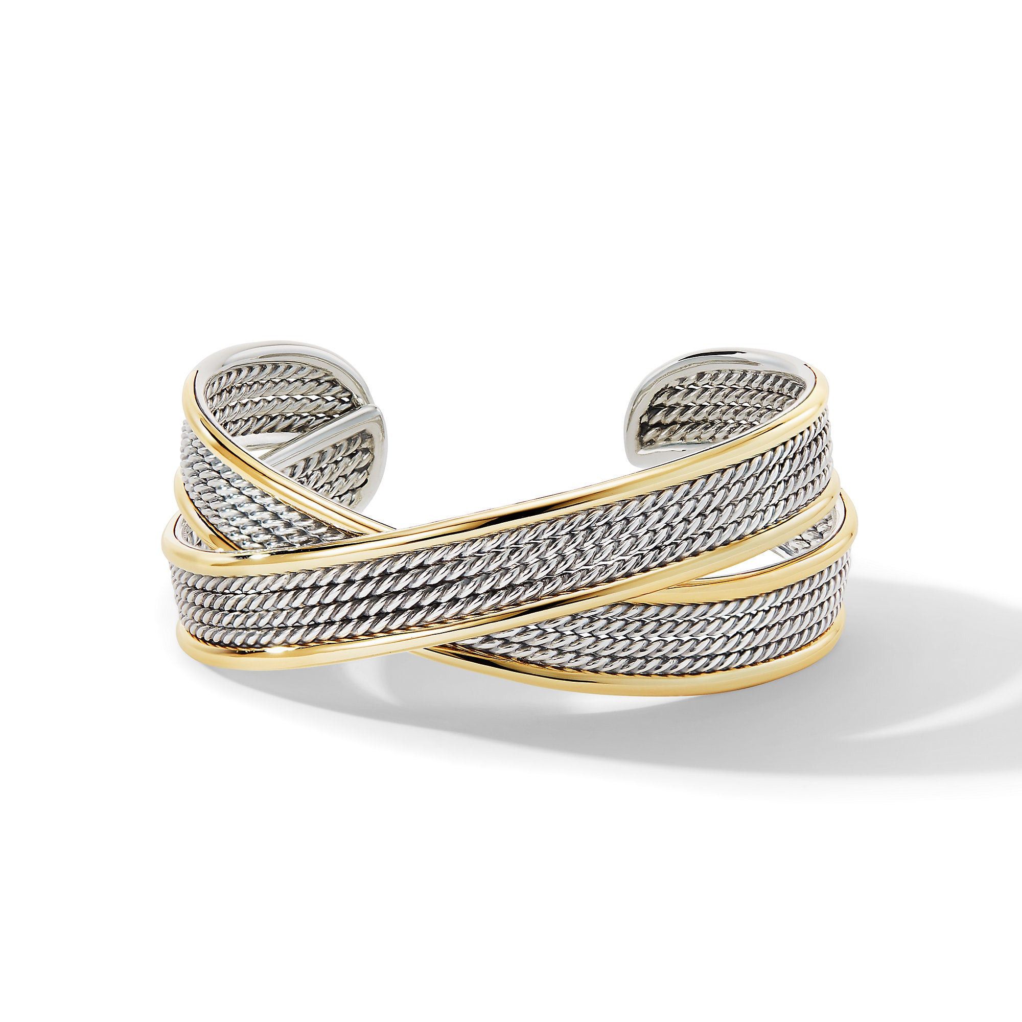 David Yurman o1w1db10325 Bracelet in Silver with 18K Yellow Gold & 26mm Size ONE SIZE - 2 Thumbnail