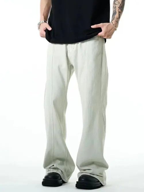 Japanese Brand Washed distressed American oversize loose bootcut jeans Size US 32 / EU 48 - 5 Thumbnail
