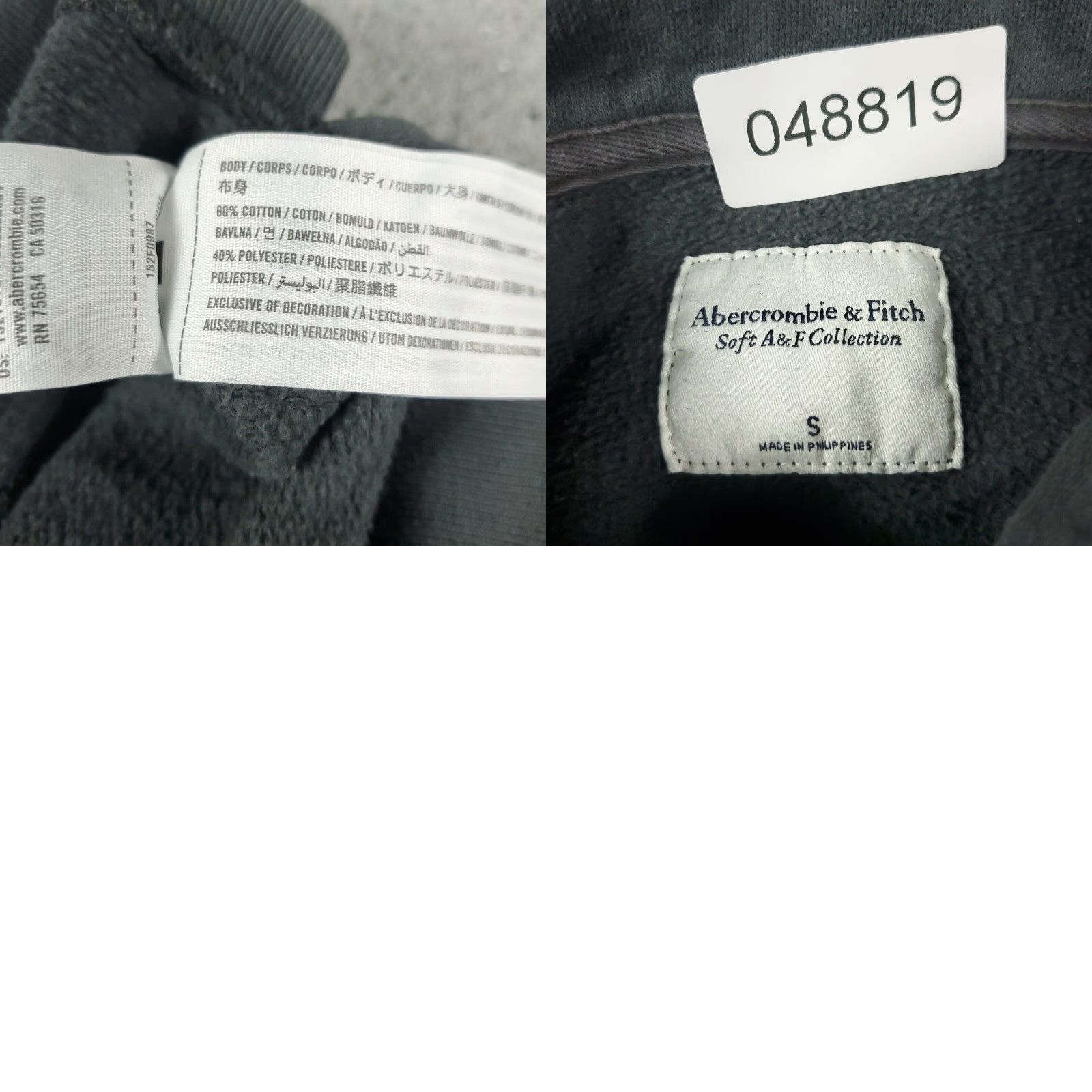 Abercrombie & Fitch Abercrombie & Fitch Women's Long Sleeve Sweatshirt Gray Small Pullover Cotton Blend Size M / US 6-8 / IT 42-44 - 8 Thumbnail