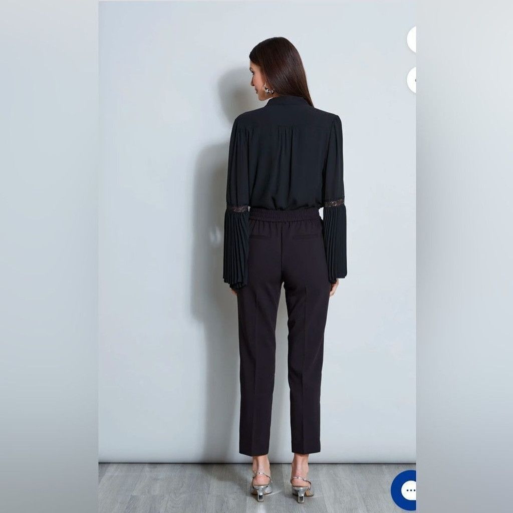 Elie Tahari T Tahari size small dress pants, black elastic waist Size 27" / US 4 / IT 40 - 3 Thumbnail
