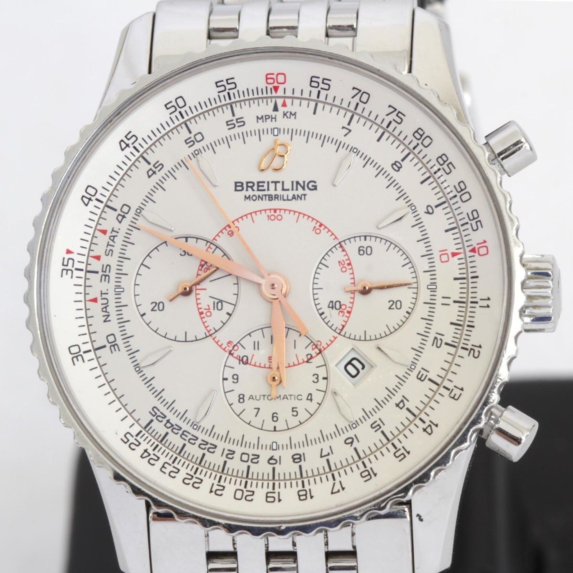 image of Breitling Montbrillant A41370 Watch Automatic Men's in Silver
