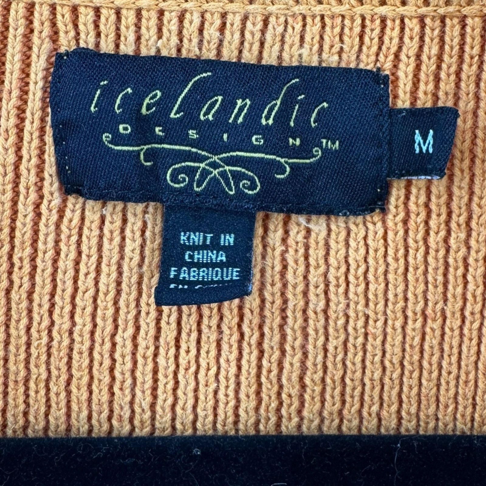 Other Icelandic Design Orange Sweater Womens M Rib Knit Pullover Size M / US 6-8 / IT 42-44 - 4 Thumbnail