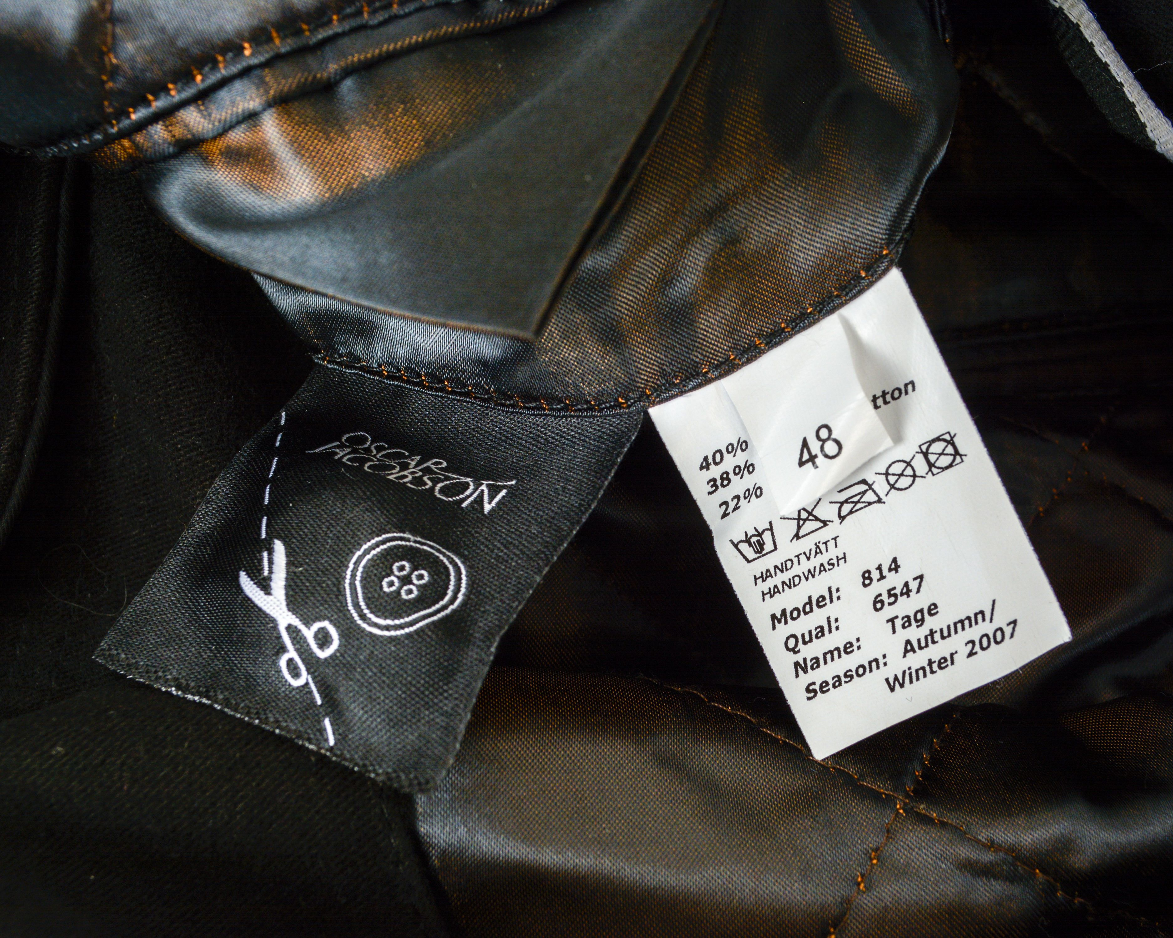 Oscar Jacobson Tage Waxed Jacket Coat S Trench mac UK 38 US Formal 48 EU S Size US S / EU 44-46 / 1 - 8 Thumbnail