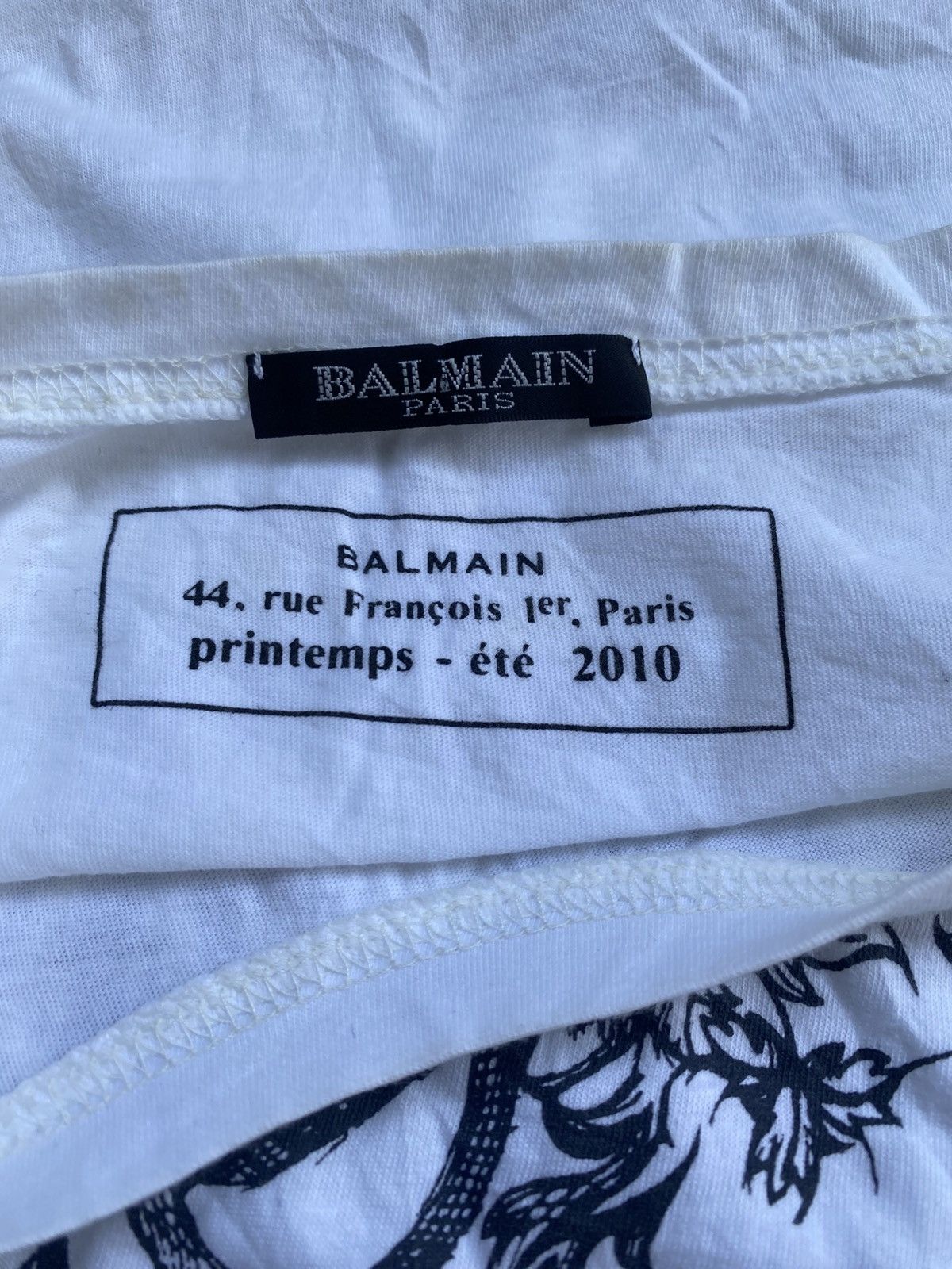Balmain Balmain Homme By Christophe Decarnin SS10 Graphic T Shirt Size M / US 6-8 / IT 42-44 - 3 Thumbnail