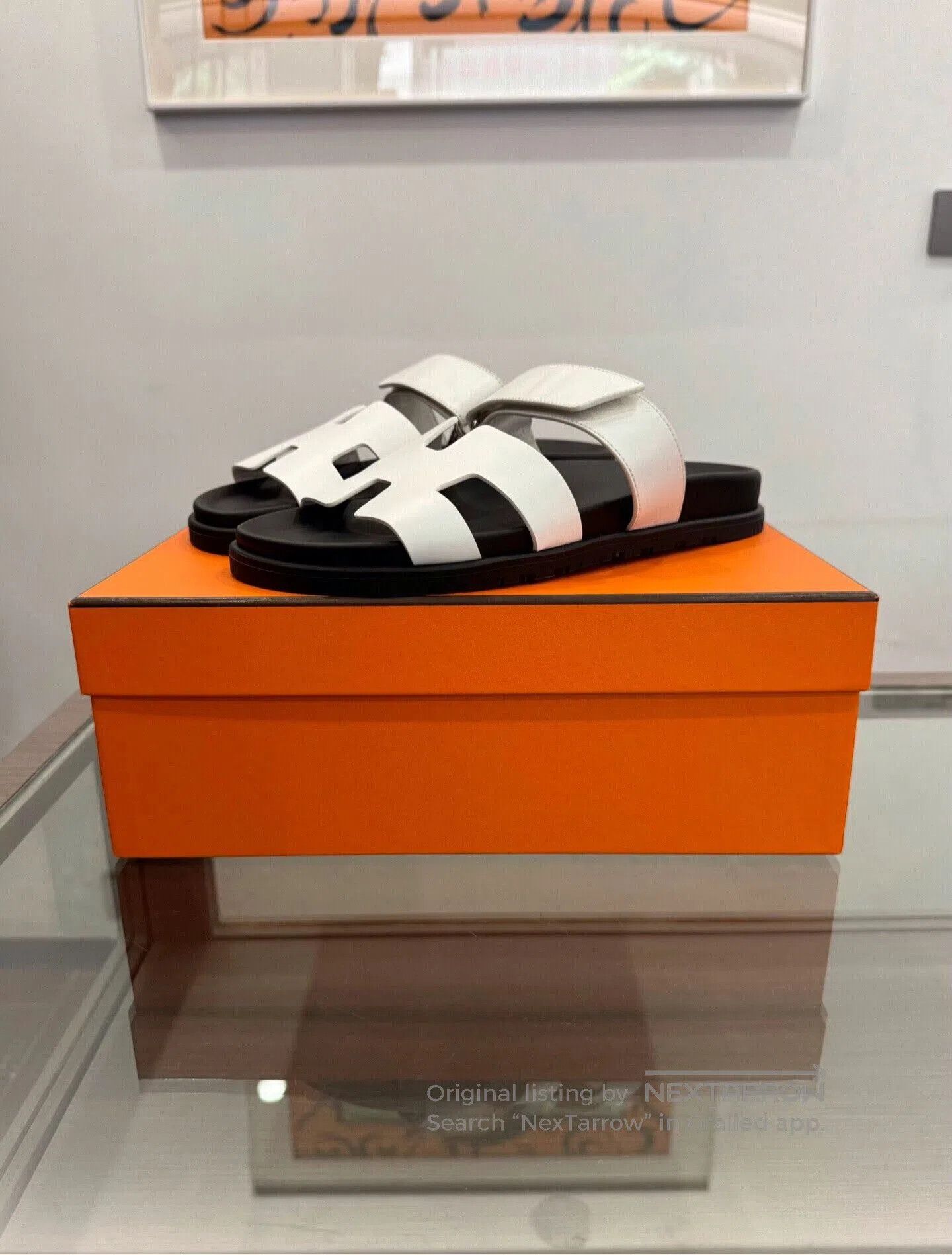 Hermes Hermes Chypre H Logo Slide Sandals. Size US 7 / EU 40 - 1 Thumbnail