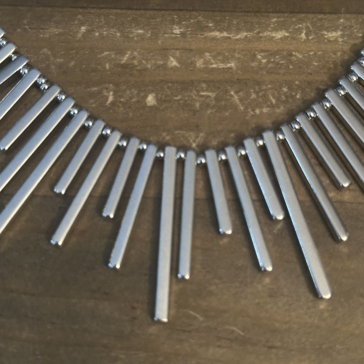 Other Silver tone spike bar fringe necklace Size ONE SIZE - 3 Thumbnail