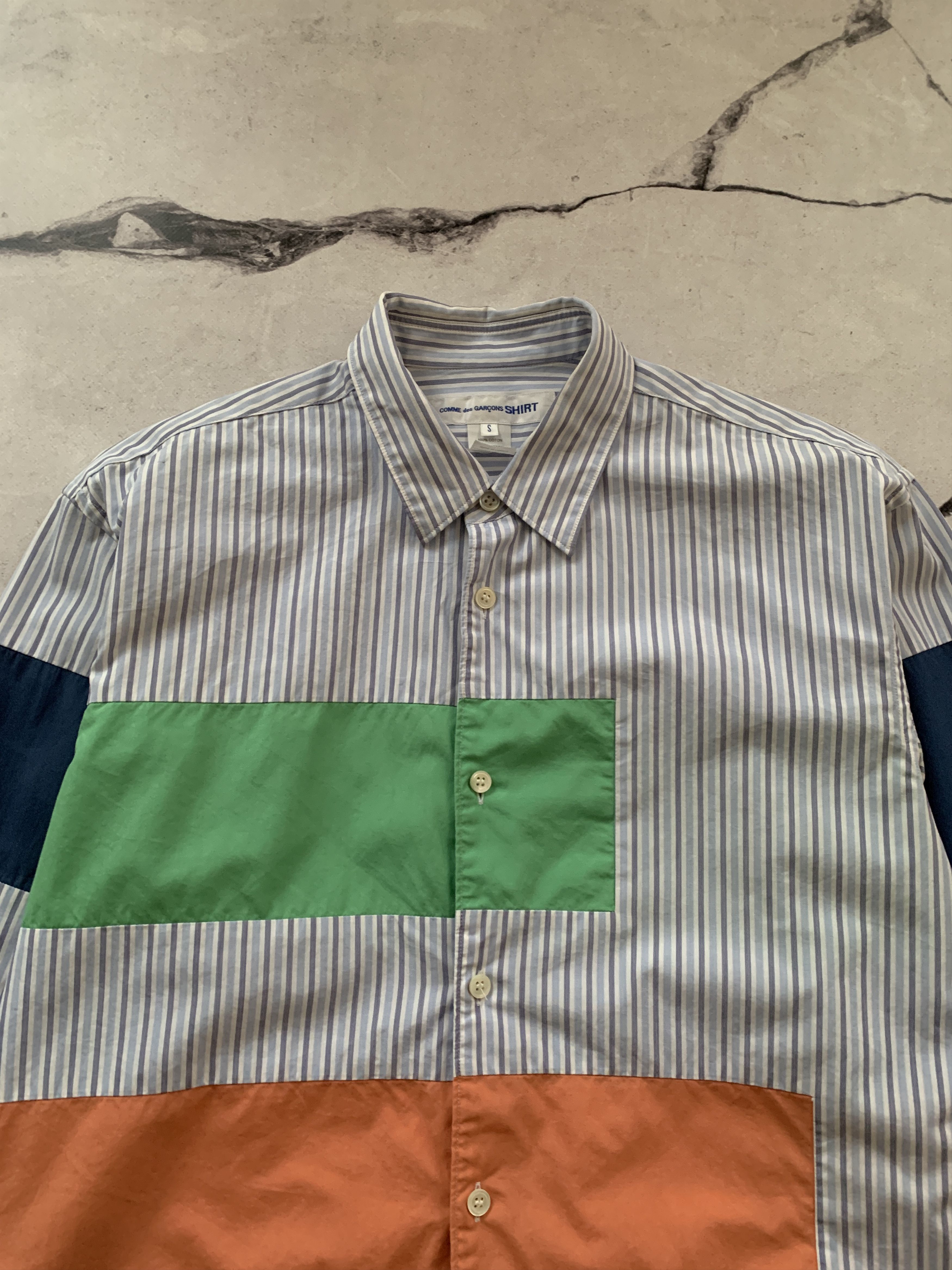 Comme des Garcons COMME des GARCONS Shirt Longsleeve SS21 Striped Patchwork Size US S / EU 44-46 / 1 - 3 Thumbnail