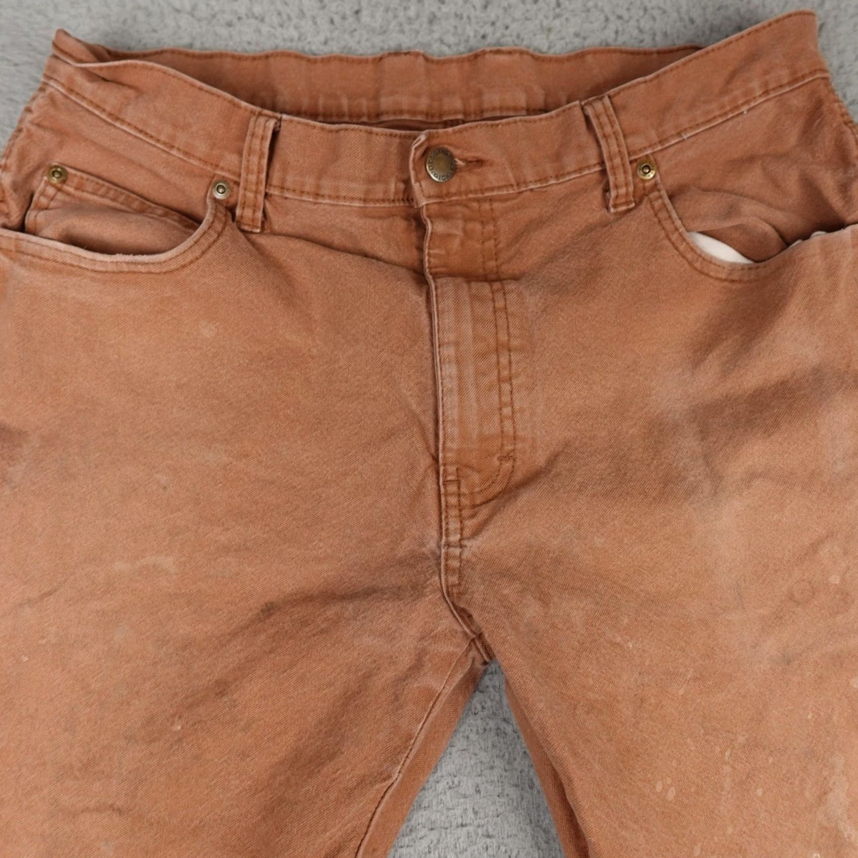 Dickies Dickies Carpenter Pants Mens 33x32 Brown Canvas Workwear Distressed Stains Size US 33 - 5 Thumbnail