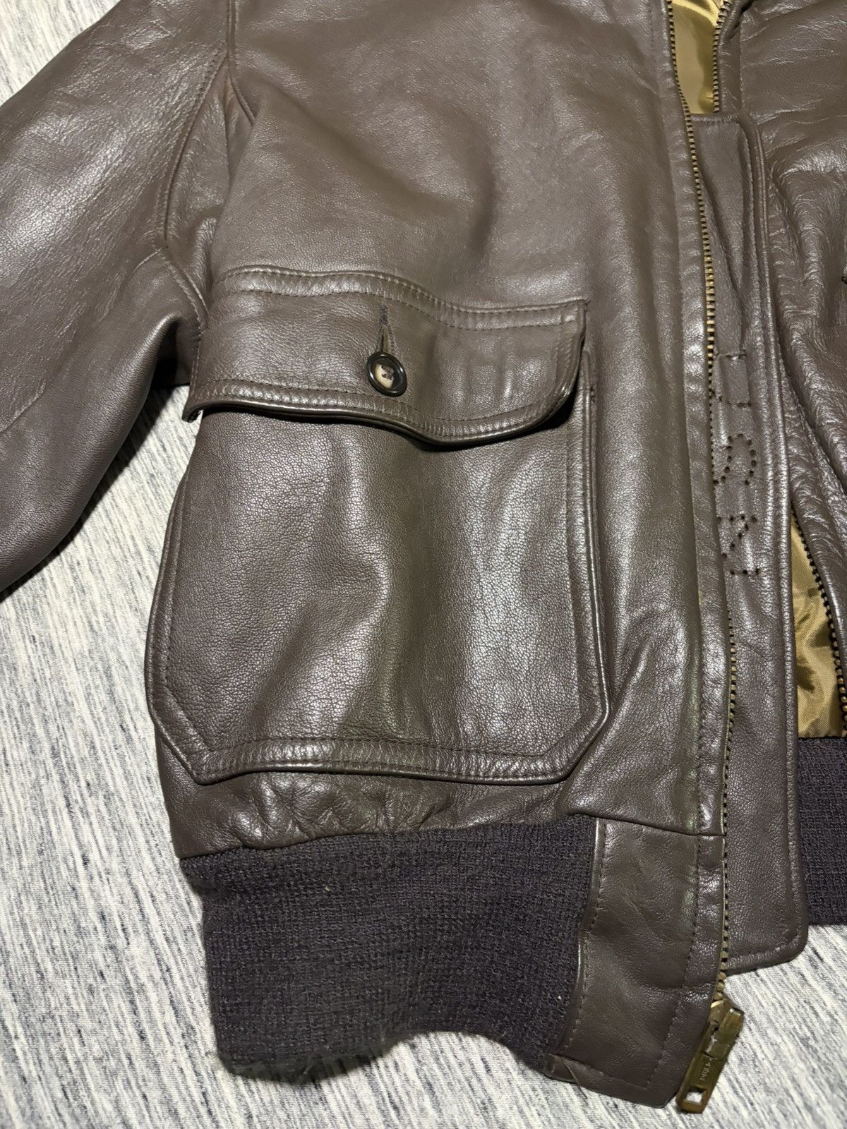 Schott Vintage Schott G-1 Flight Jacket USN Leather 1973 Size US XS / EU 42 / 0 - 6 Thumbnail
