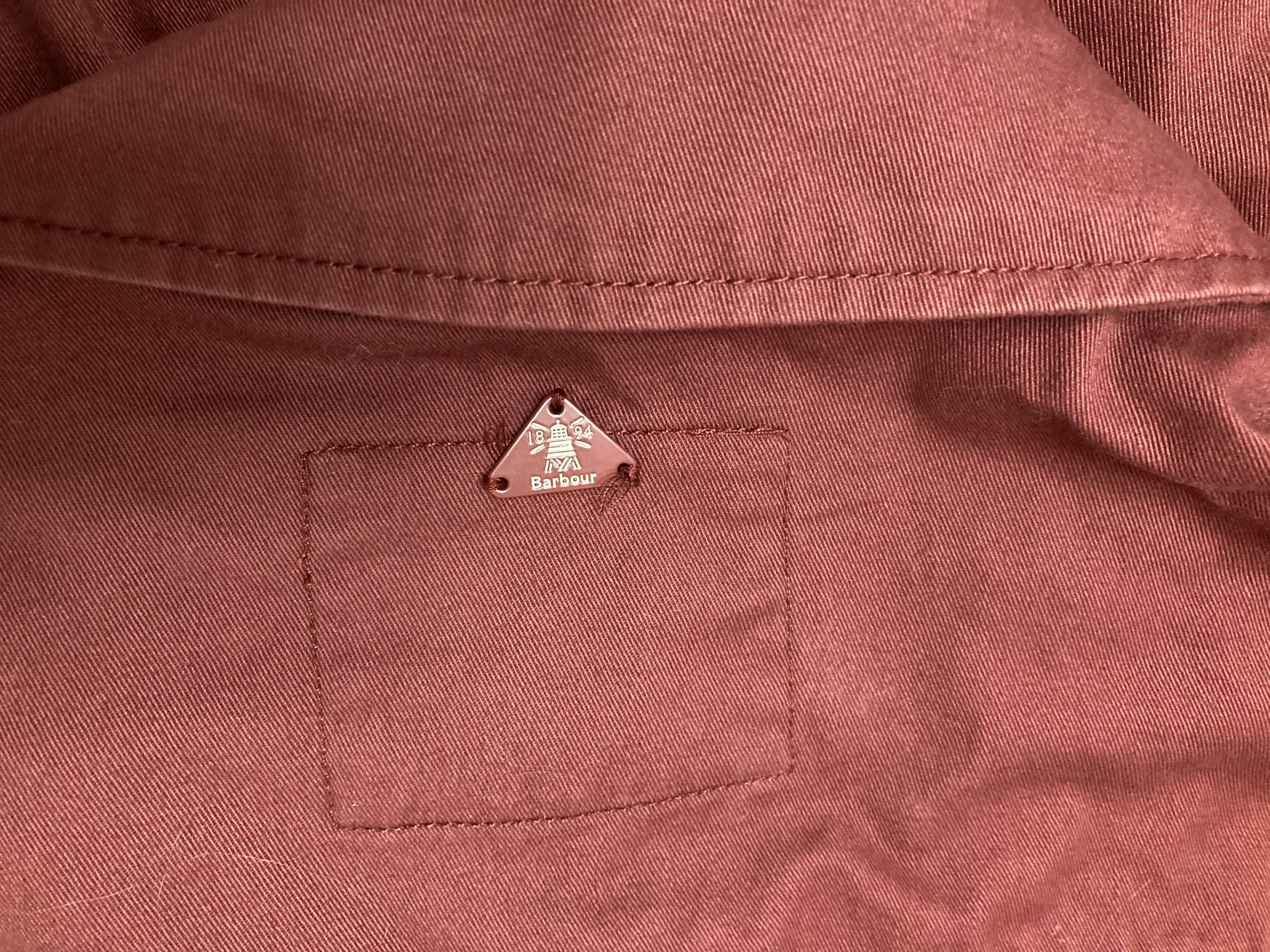 Barbour Barbour Saltwater Overshirt Burgundy Red Mulberry Cotton Size L / US 10 / IT 46 - 6 Thumbnail