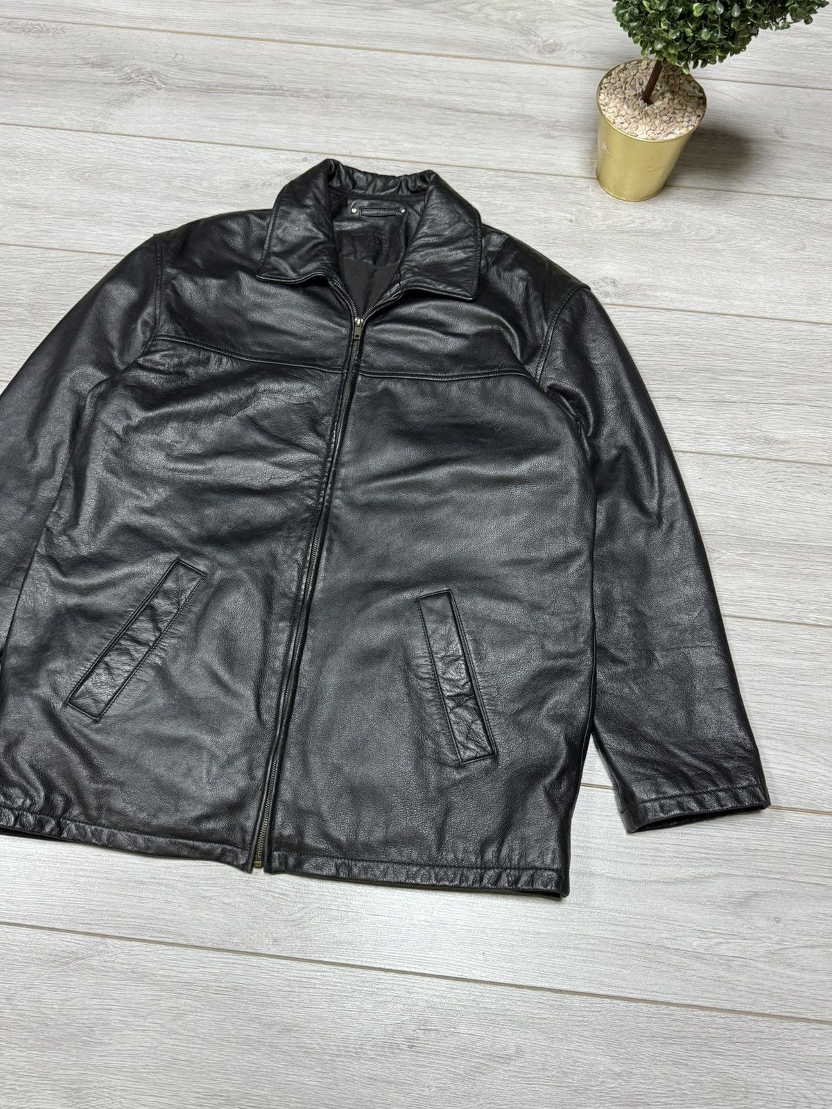 Genuine Leather Trapper leather jacket vintage Size US L / EU 52-54 / 3 - 2 Thumbnail