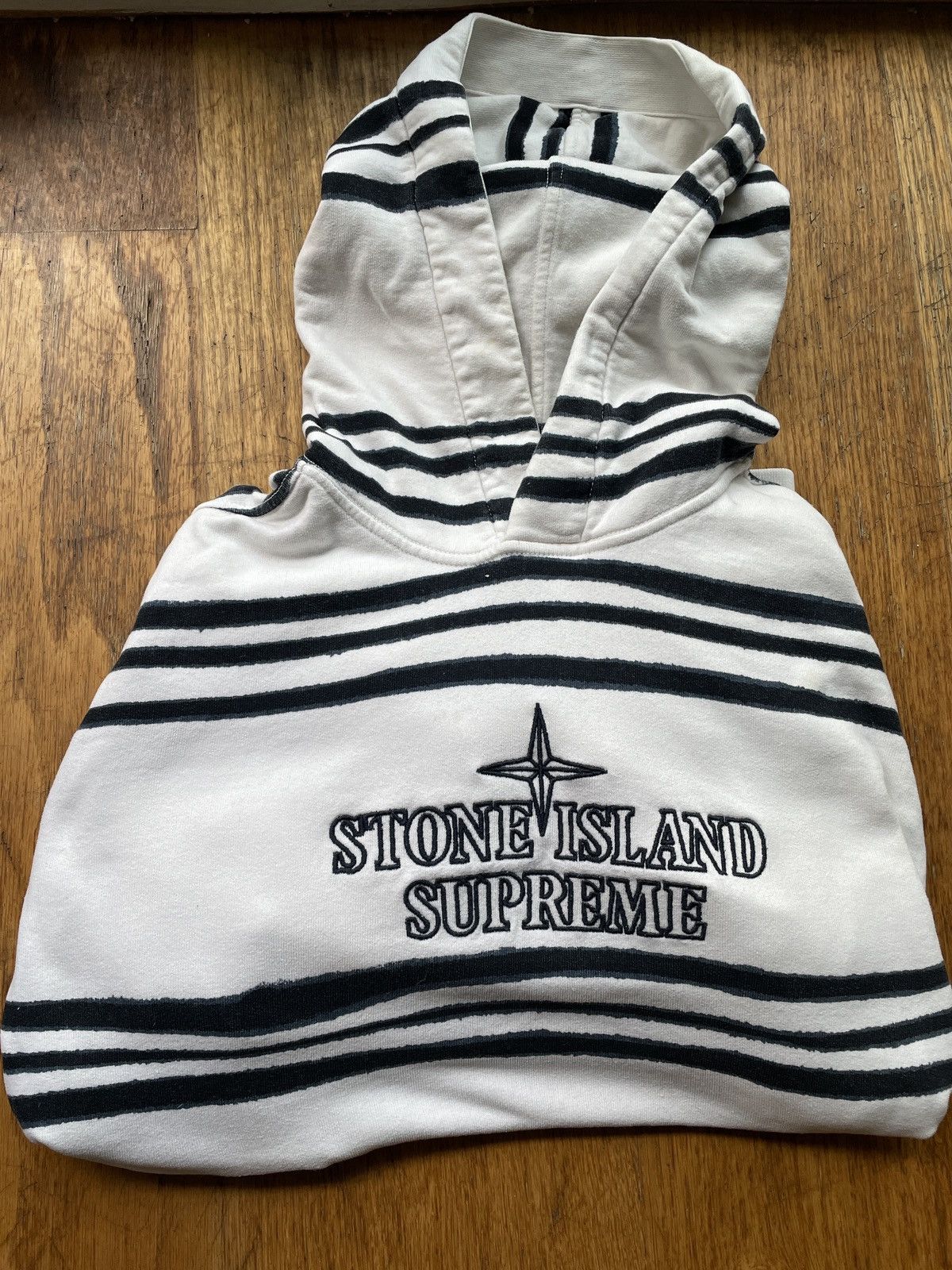 Supreme Stone Island Striped Hooded Sweatshirt | Grailed